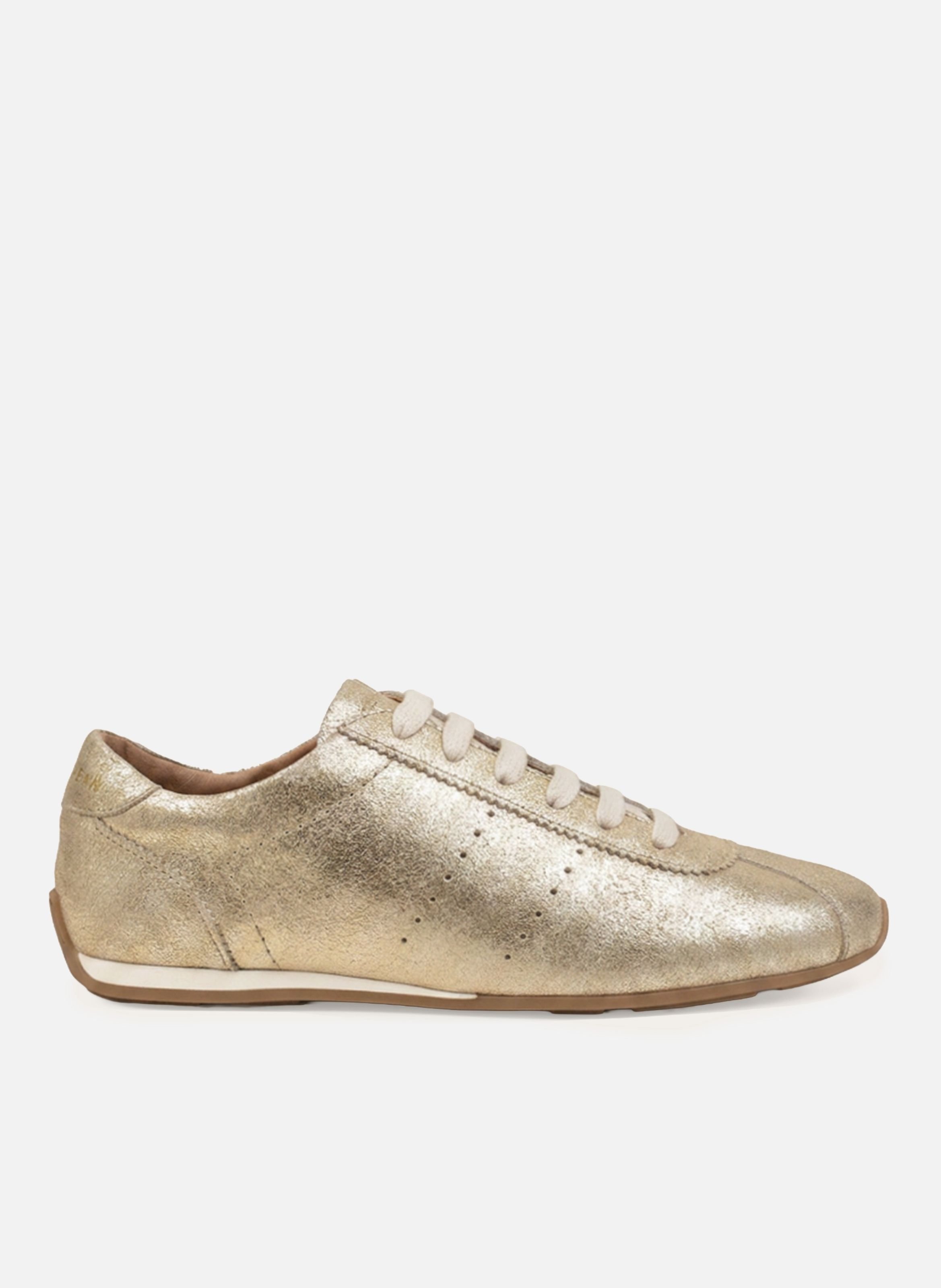 Metallic Leather Sofia Sneakers JULES & JENN Golden