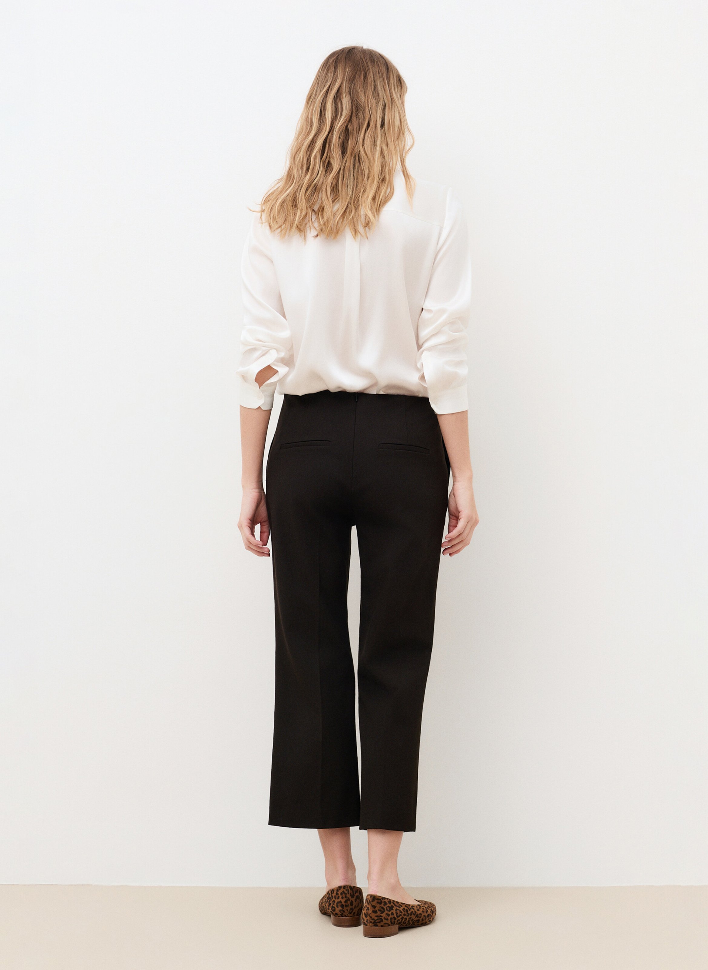 Plain flare trousers CAROLL Brown