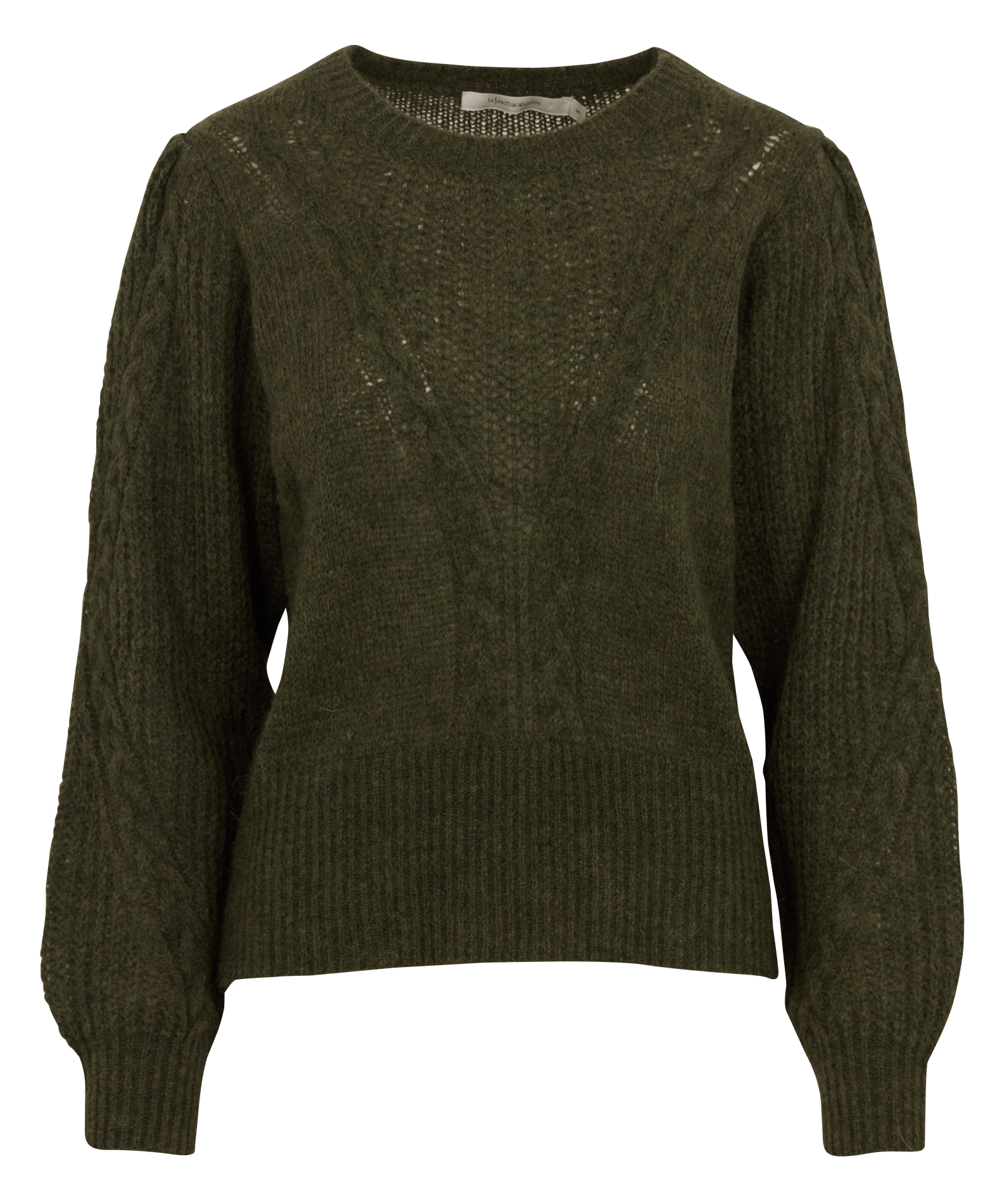 Weiter Pullover mit Rundhalsausschnitt LA FEE MARABOUTEE Grun