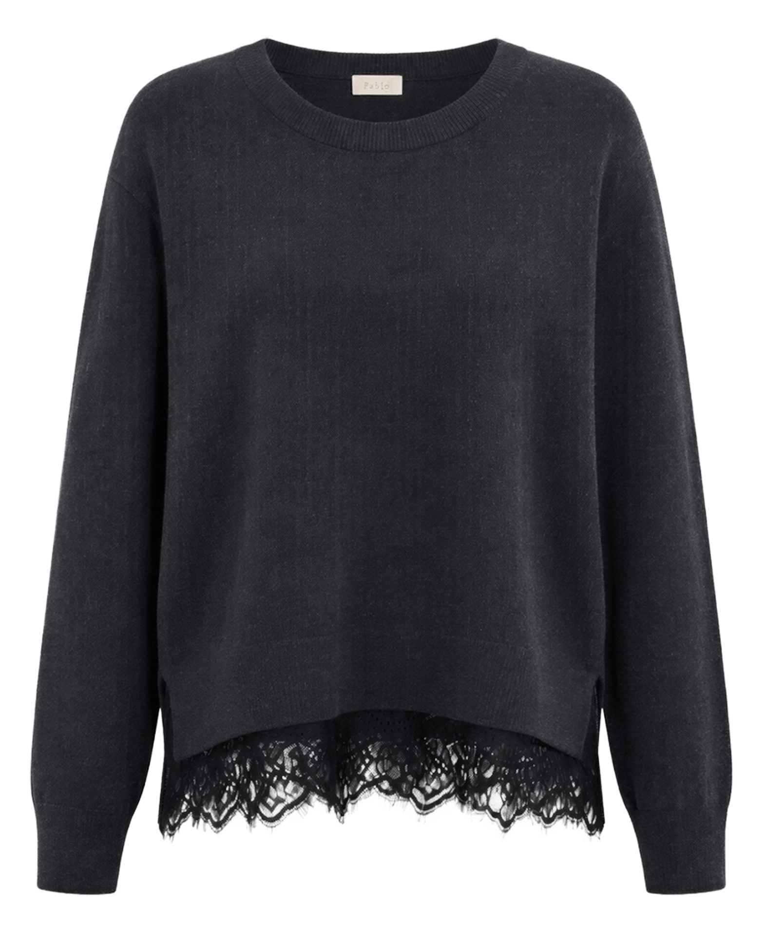 Gerade geschnittener Wollpullover PABLO Grau