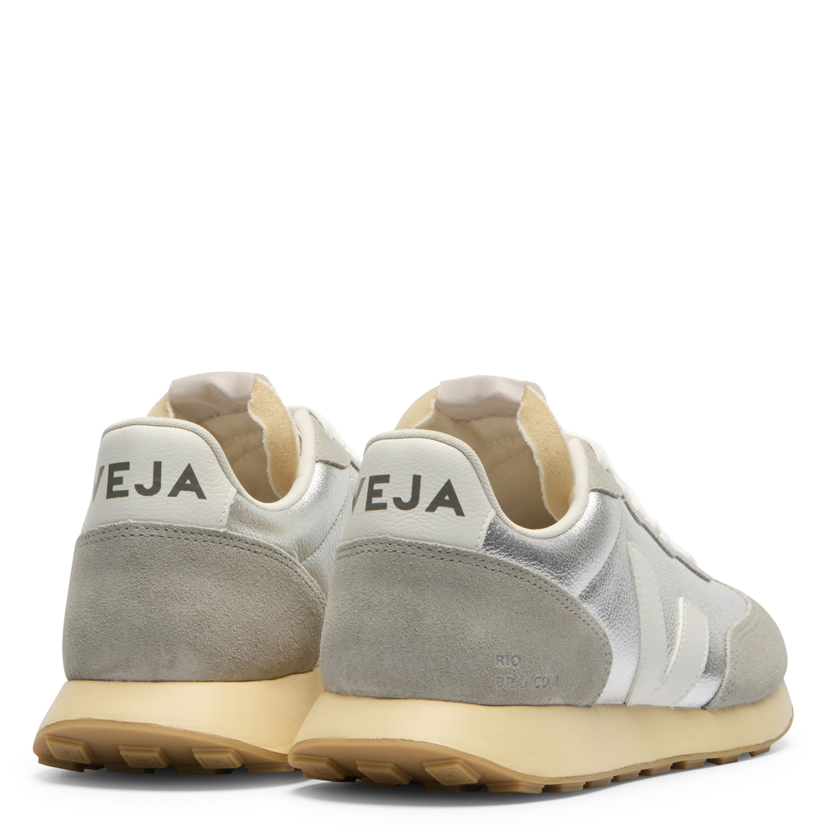 Niedrige Sneaker aus Material-Mix VEJA Silber