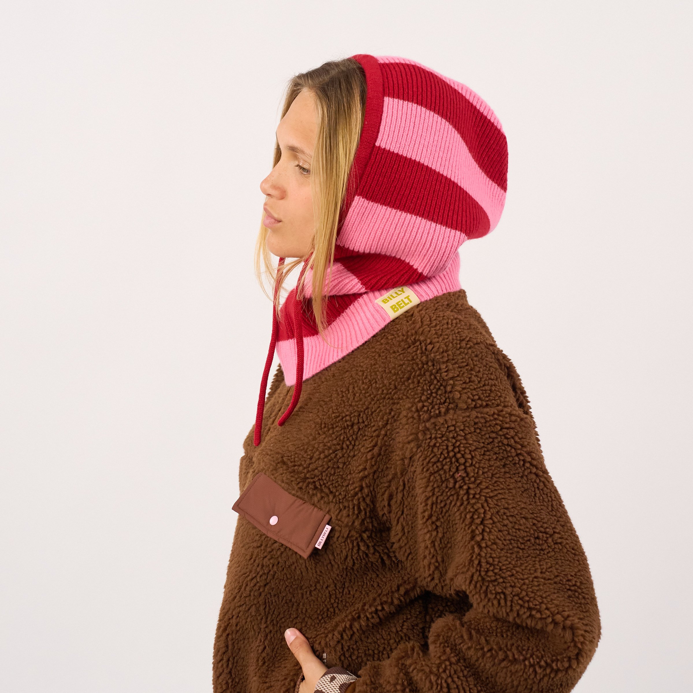 Wool balaclava BILLYBELT Pink