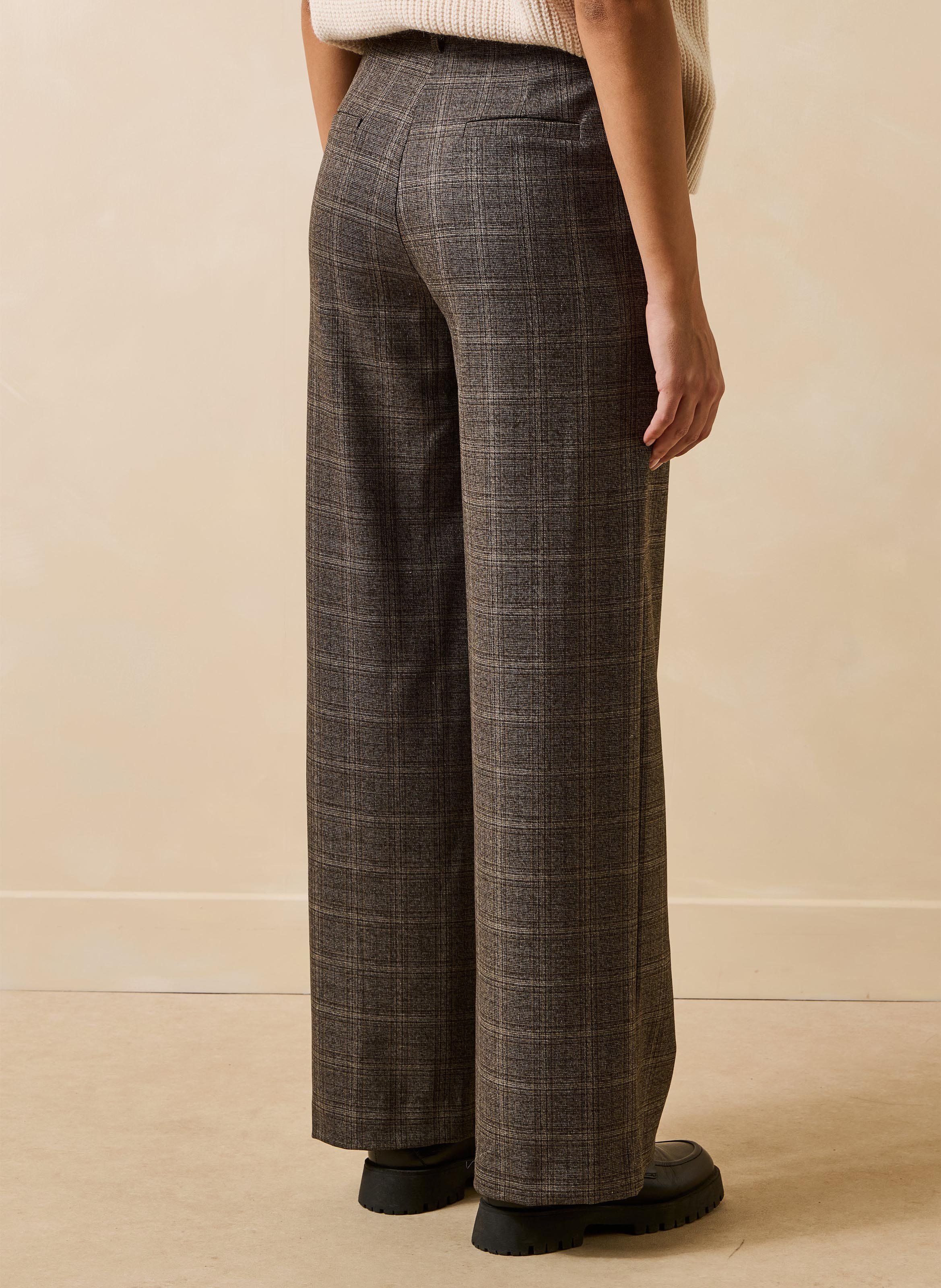 High-waisted wide-leg pants LA FEE MARABOUTEE Brown