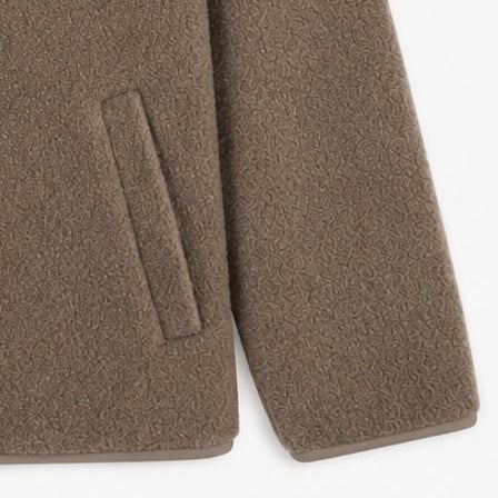 Beige travertine MARCEL fleece jacket SERGE BLANCO Brown