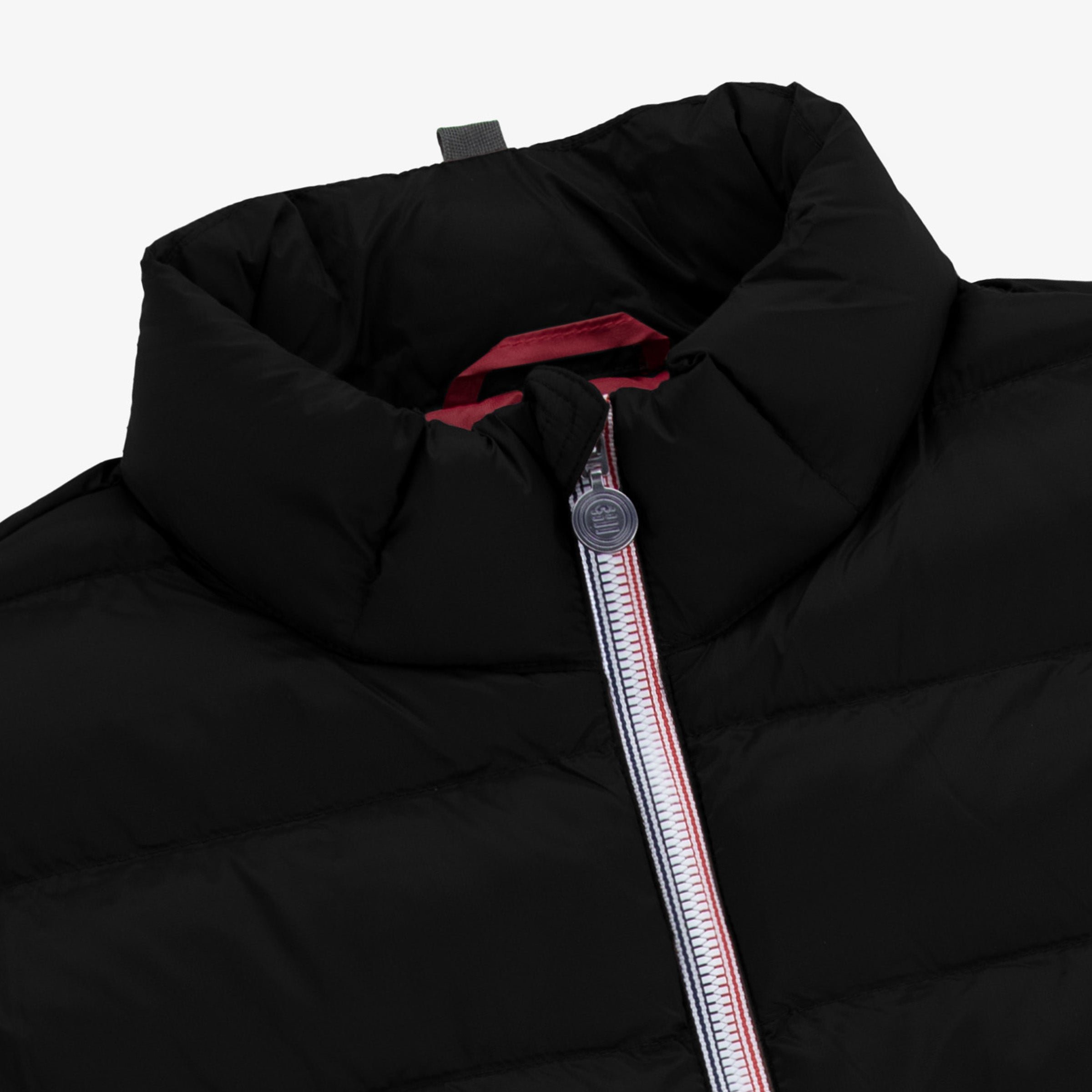 Men's black long-sleeved puffer jacket with a high neck piumino SERGE BLANCO Black