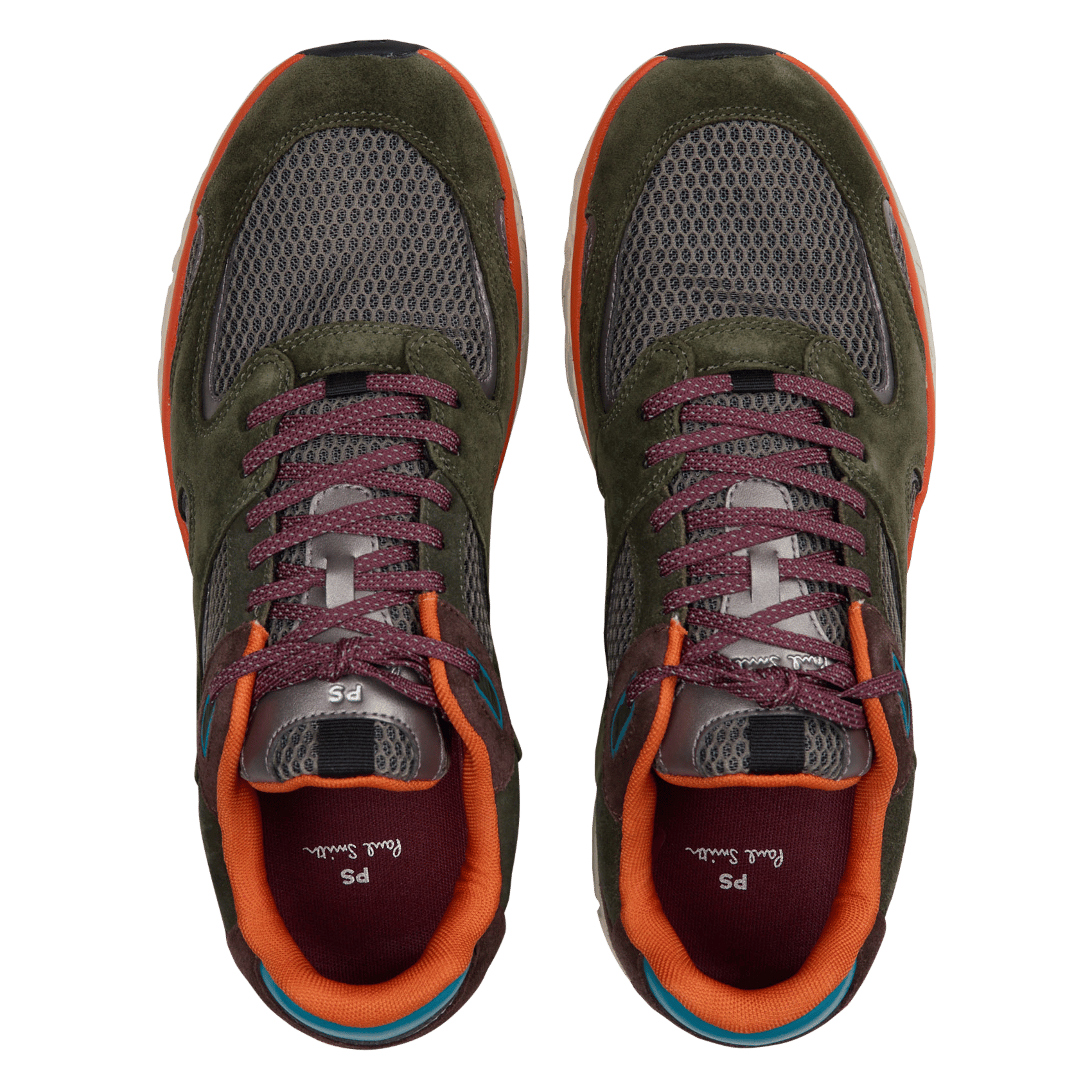 Lage sneakers van gemengd leer PAUL SMITH Kaki
