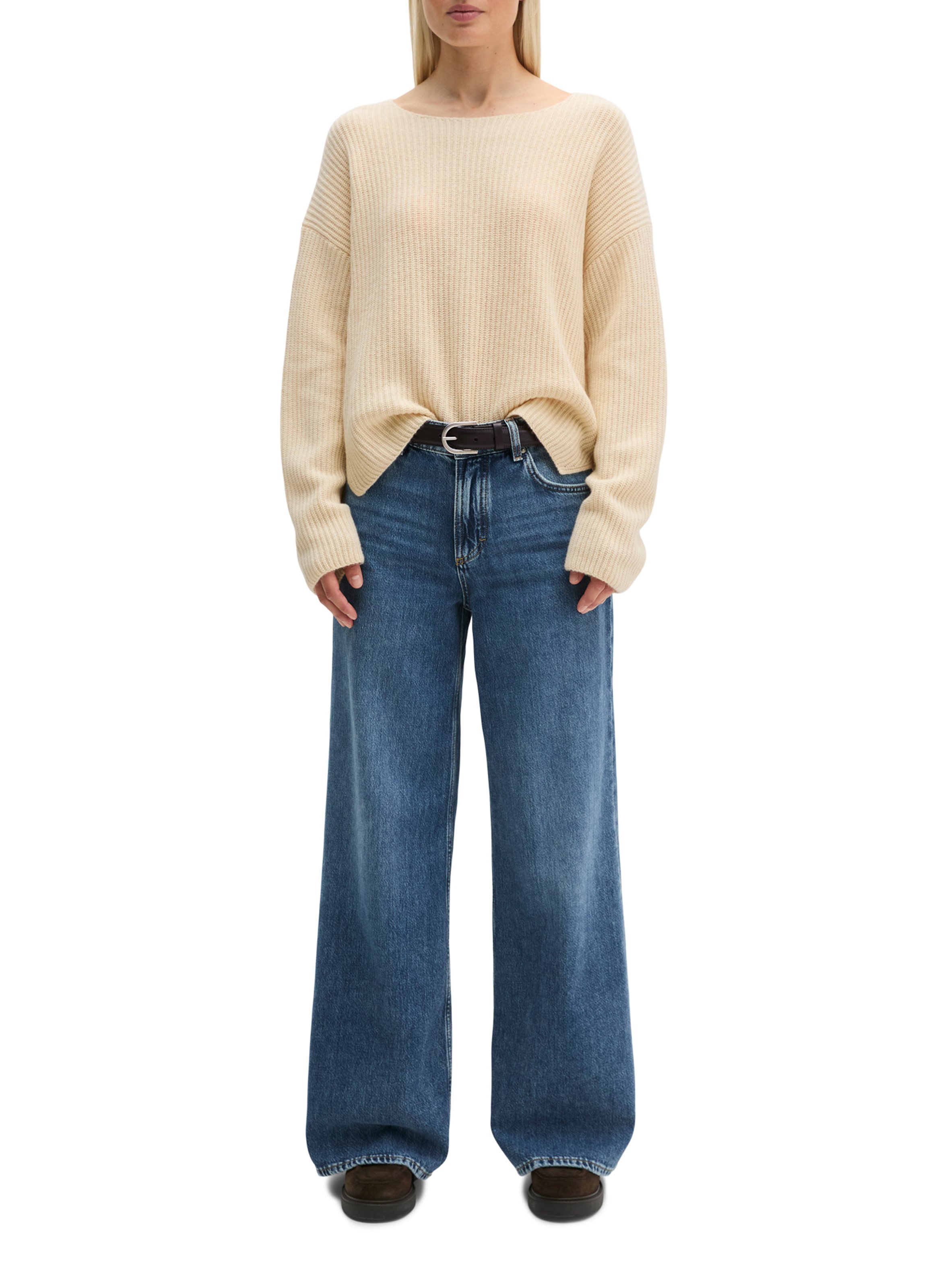 Straight wool-blend sweater MARC O'POLO Beige