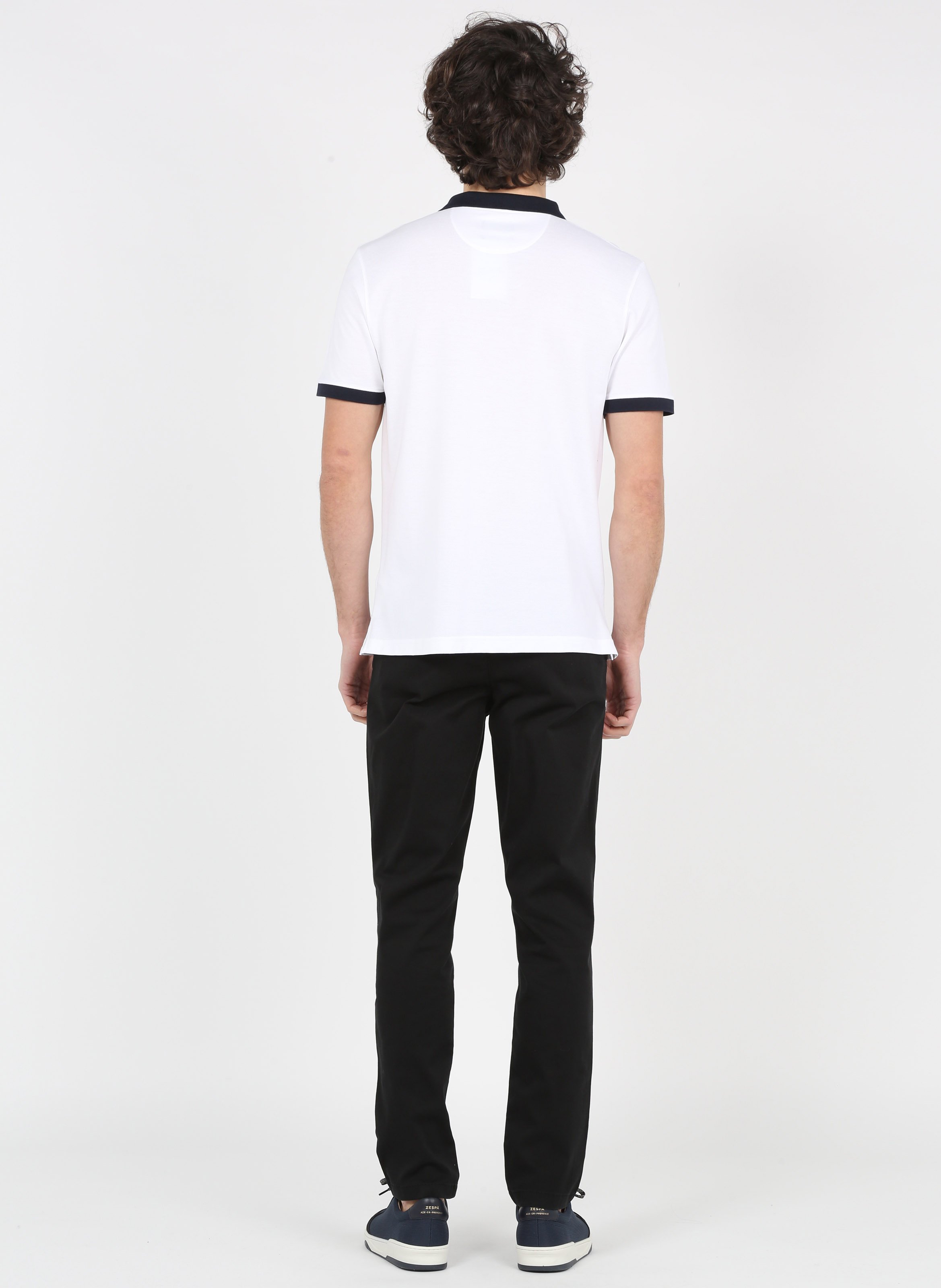 Pantalon slim en coton organique SELECTED Noir