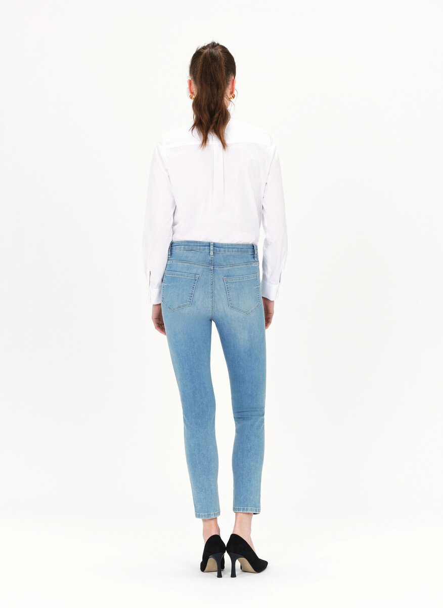 Stone Washed Slimfit-Jeans aus Baumwoll-Mix CAROLL Blau