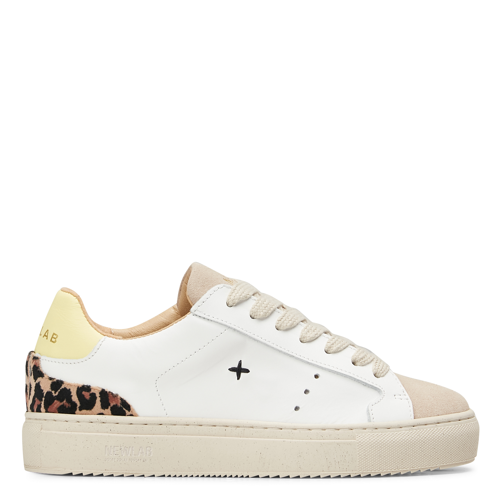 Leather flatform sneakers NEWLAB Beige