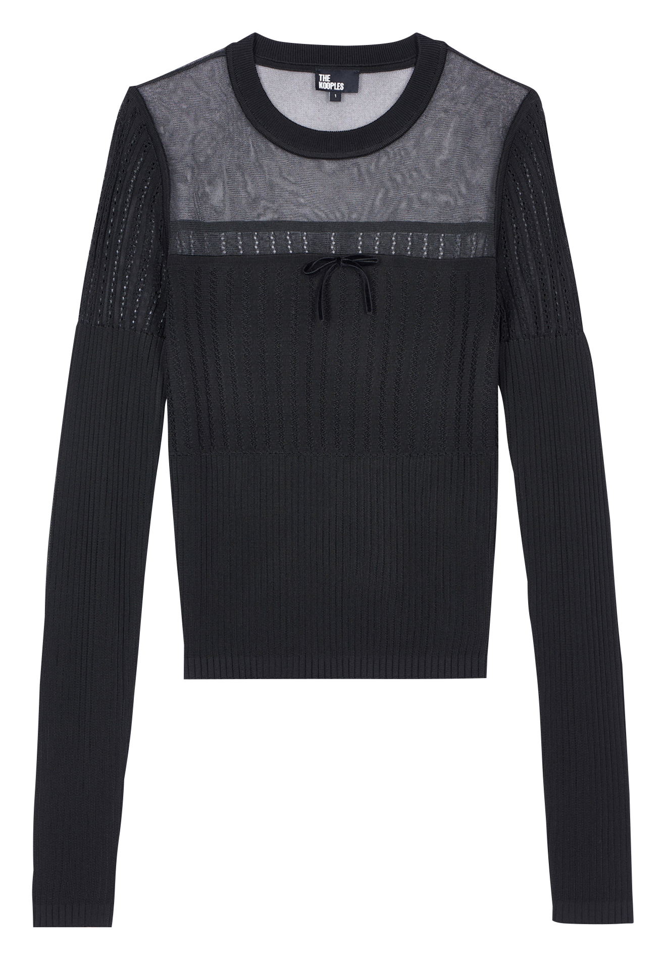 Kurzärmliger Pullover mit Rundhalsausschnitt THE KOOPLES Schwarz