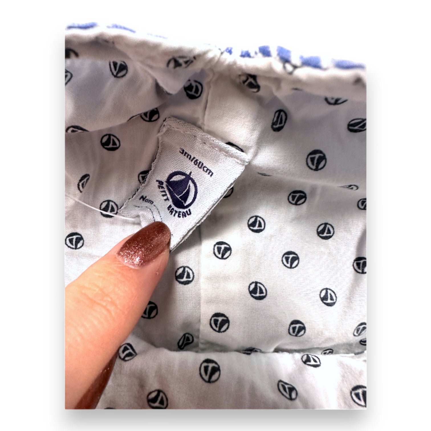 Blue baby overall - 3 months PETIT BATEAU - Seconde Main Blue