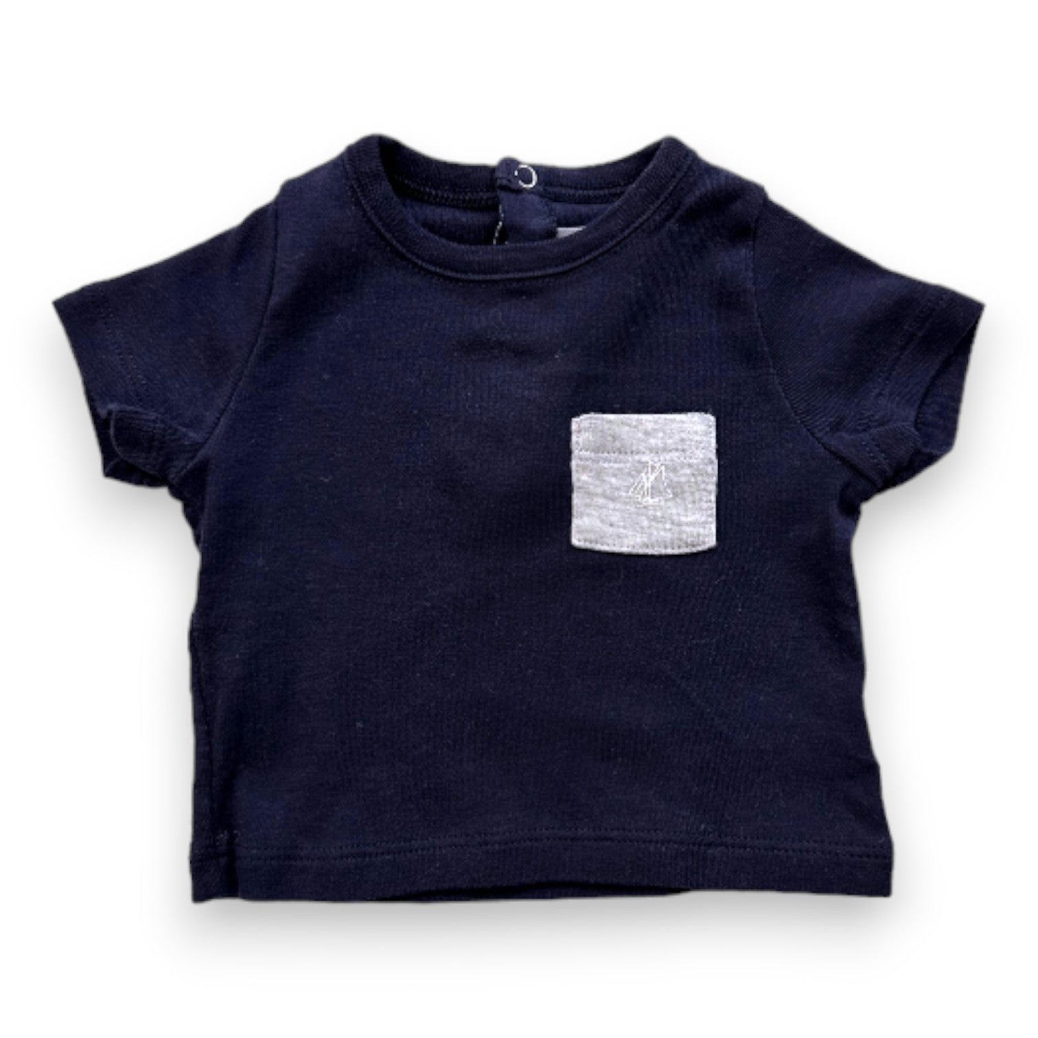 Blue Baby T-shirt - 3 months PETIT BATEAU - Seconde Main Blue
