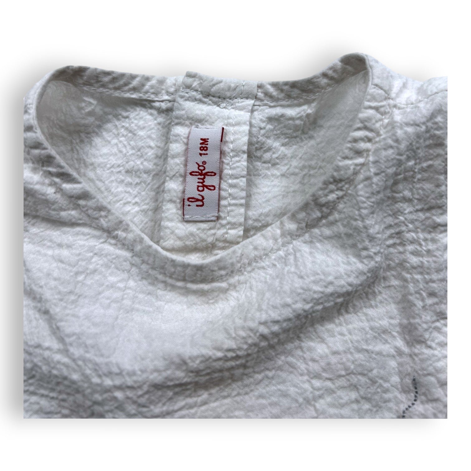 White Baby Blouse - 18 months IL GUFO - Seconde main White