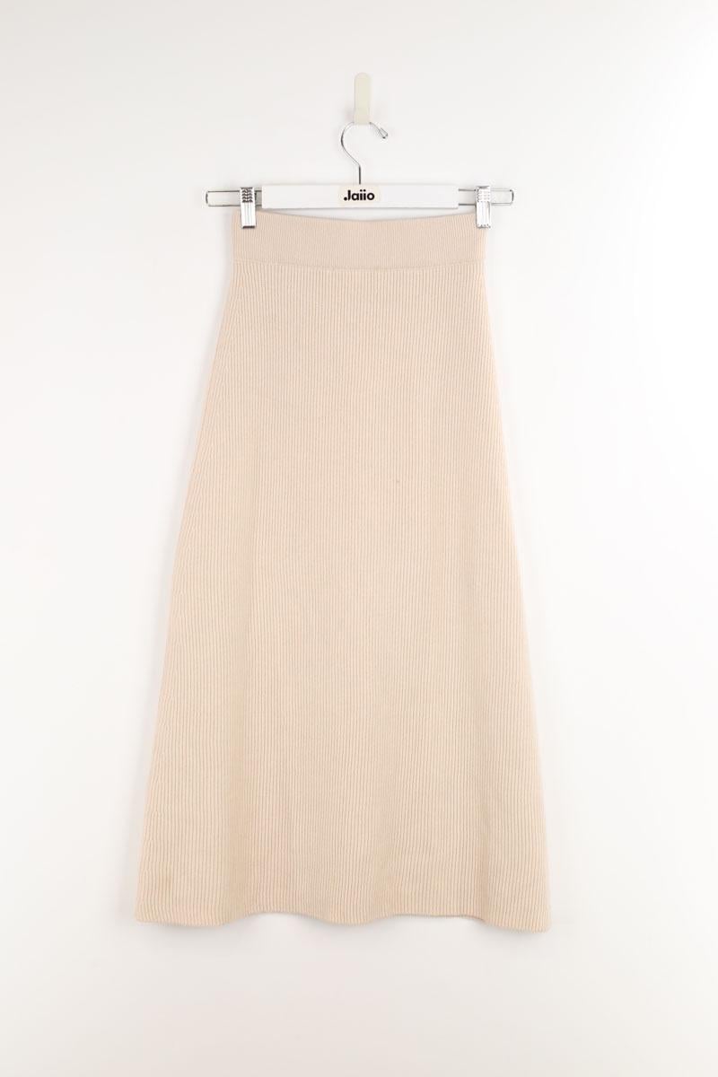 Wool skirt Beige