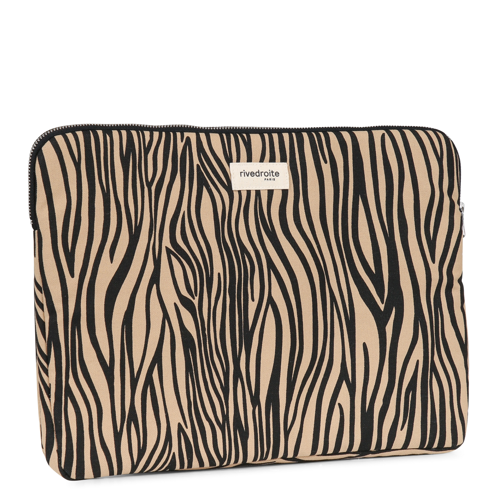 16&quot; patterned laptop sleeve RIVEDROITE PARIS Beige