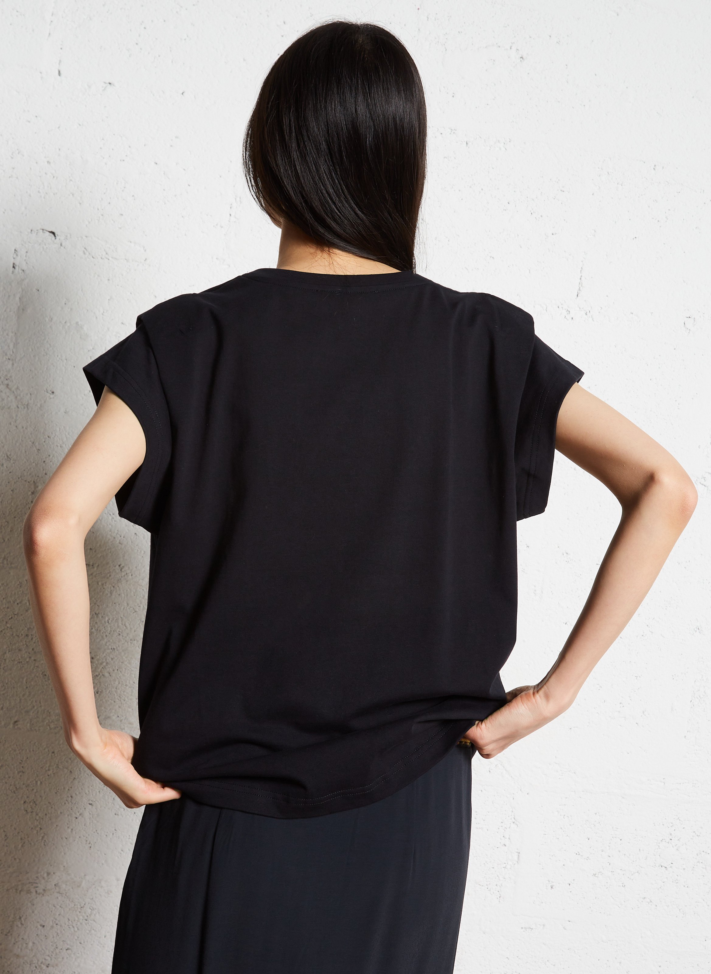 Straight cotton T-shirt BA&SH Black