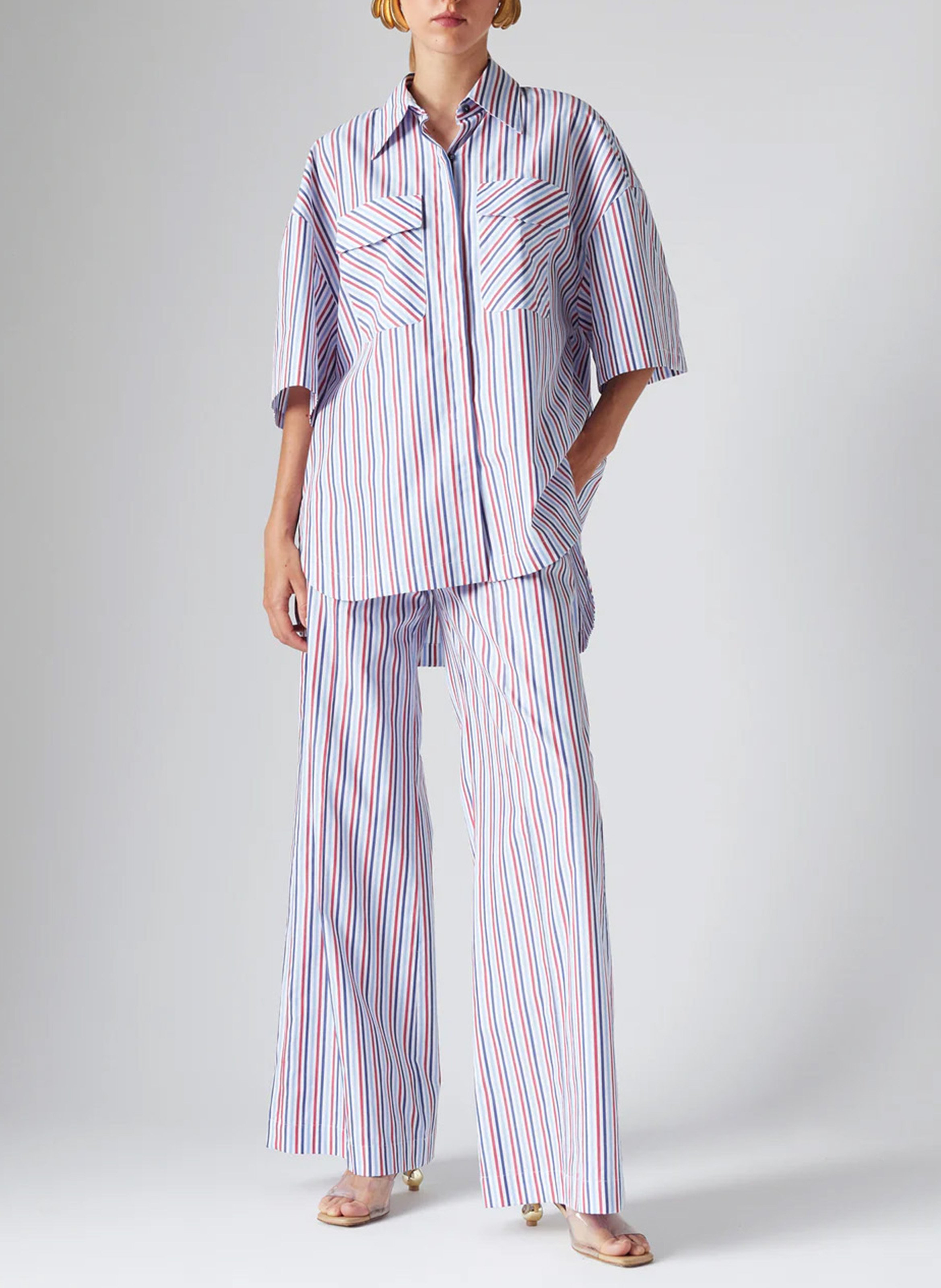 Chemise col classique manches contrastantes en coton THE LABEL EDITION Multicolored