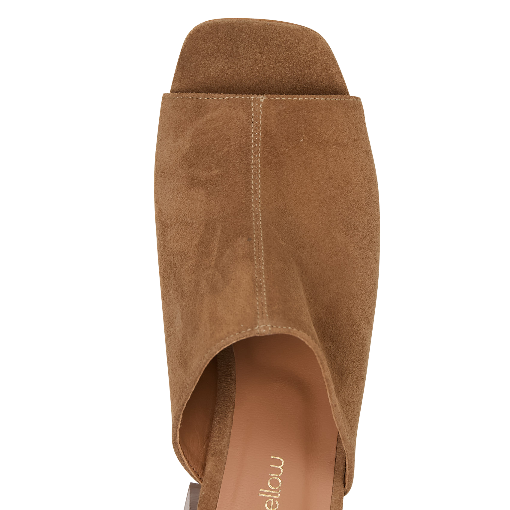 Mules à talon en cuir velours MELLOW YELLOW Beige