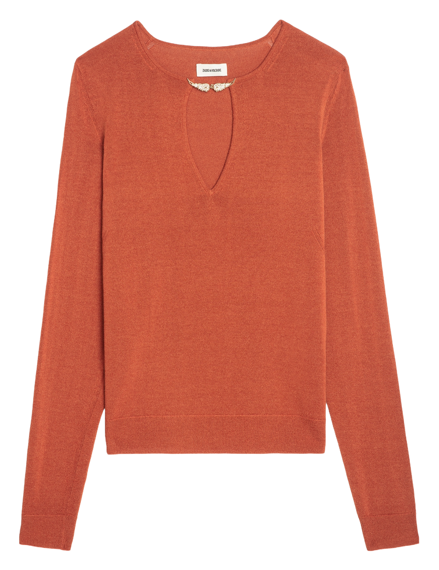 Round-neck knit top ZADIG&amp;VOLTAIRE Brown