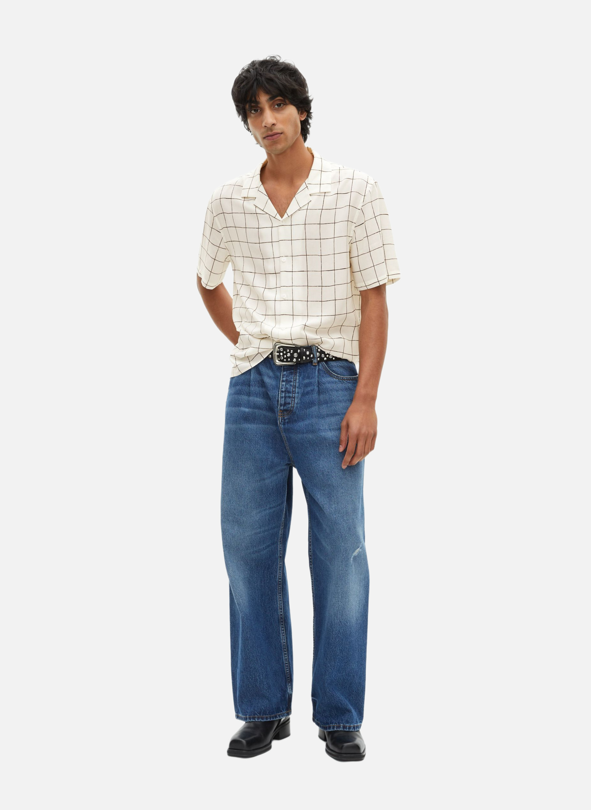 Checked short-sleeved shirt THE KOOPLES White