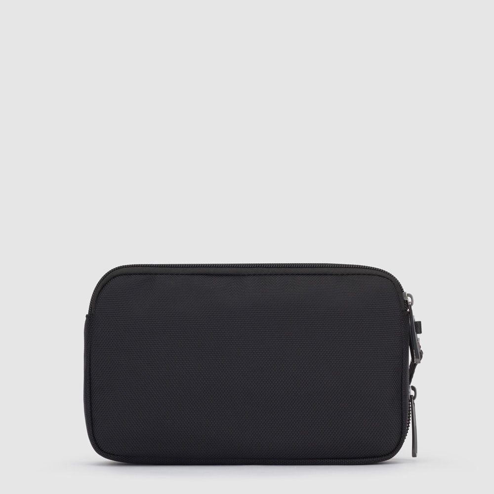 Handbag made from recycled fabric PIQUADRO Black