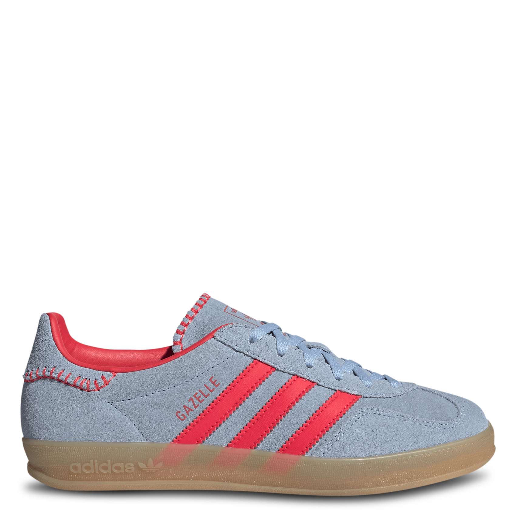 Bskets basses daim ADIDAS Rouge