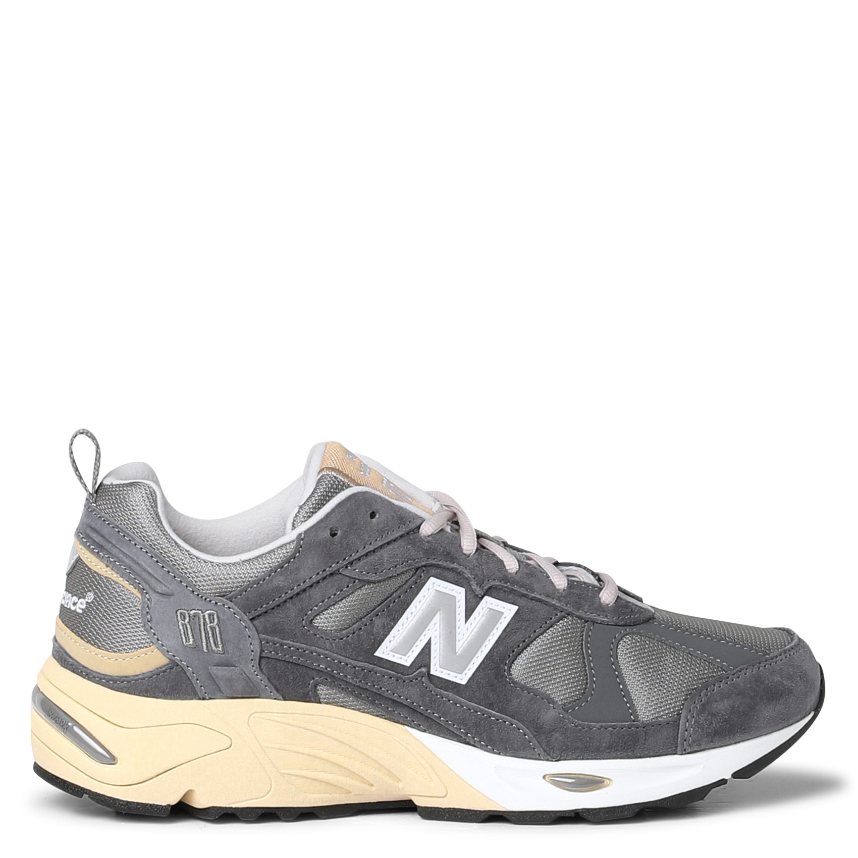 Low-top leather mix sneakers NEW BALANCE Grey