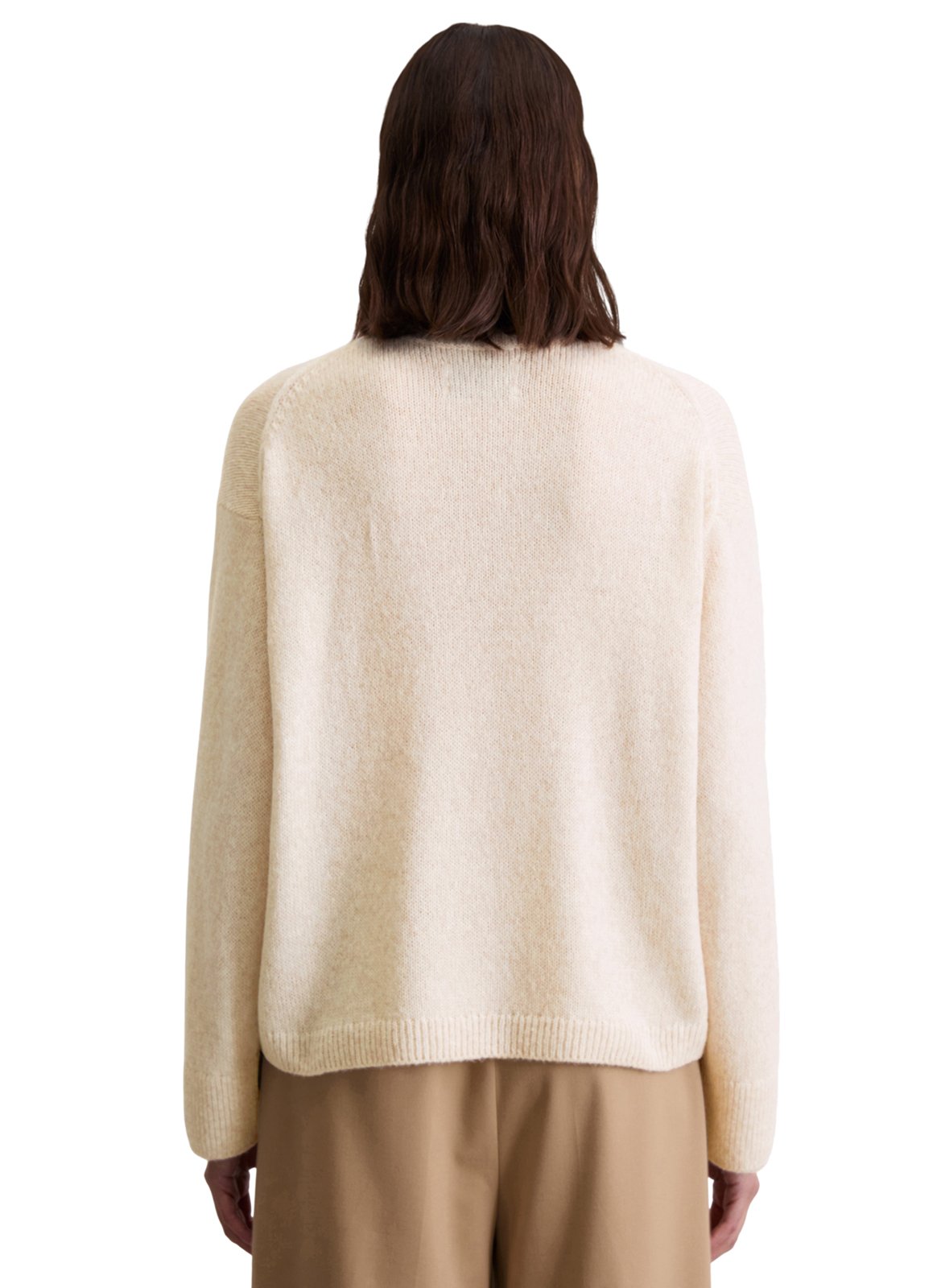 Jersey corto con cuello de lúrex MARC O'POLO Beige