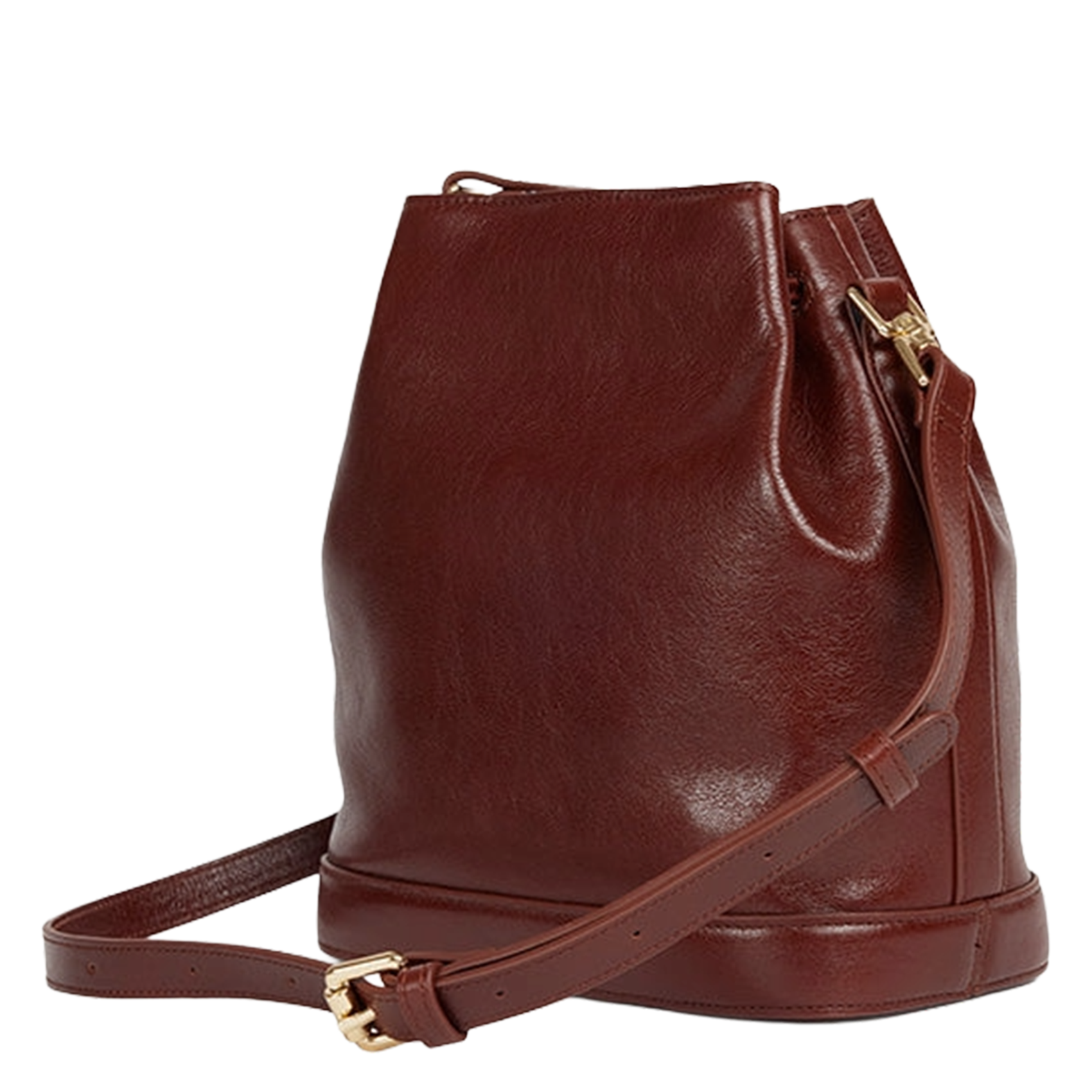 Beuteltasche aus Leder NAT & NIN Braun