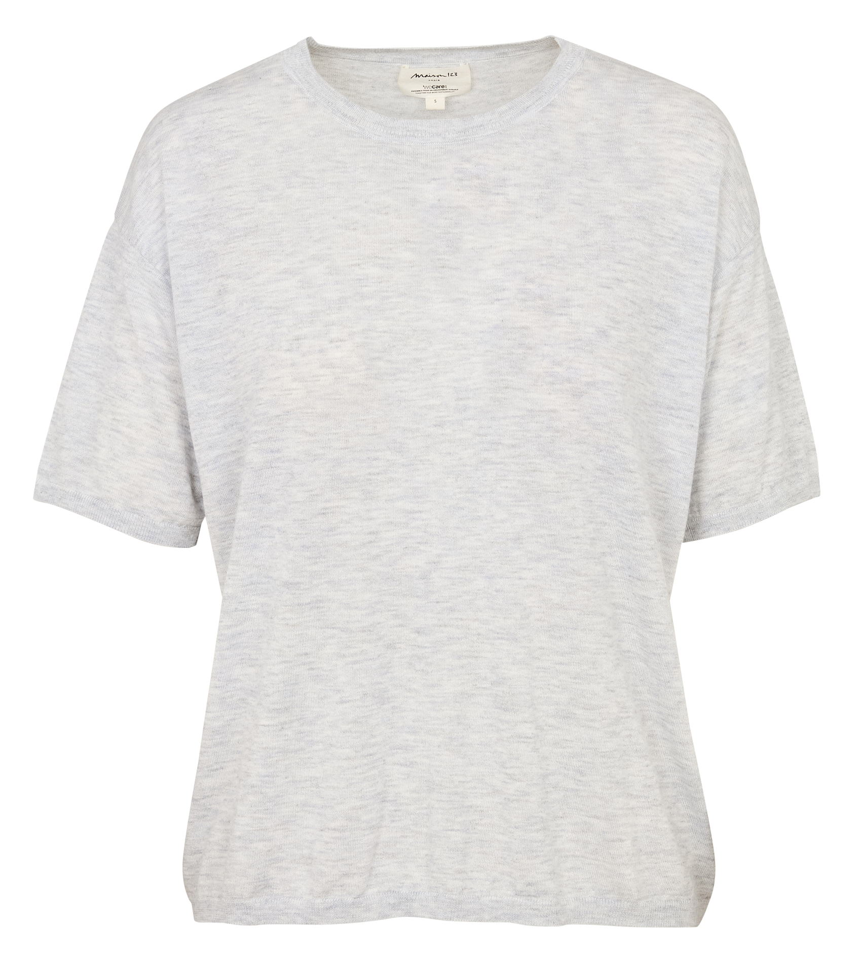 Effen top met lange mouwen en ronde hals MAISON 123 Grijs