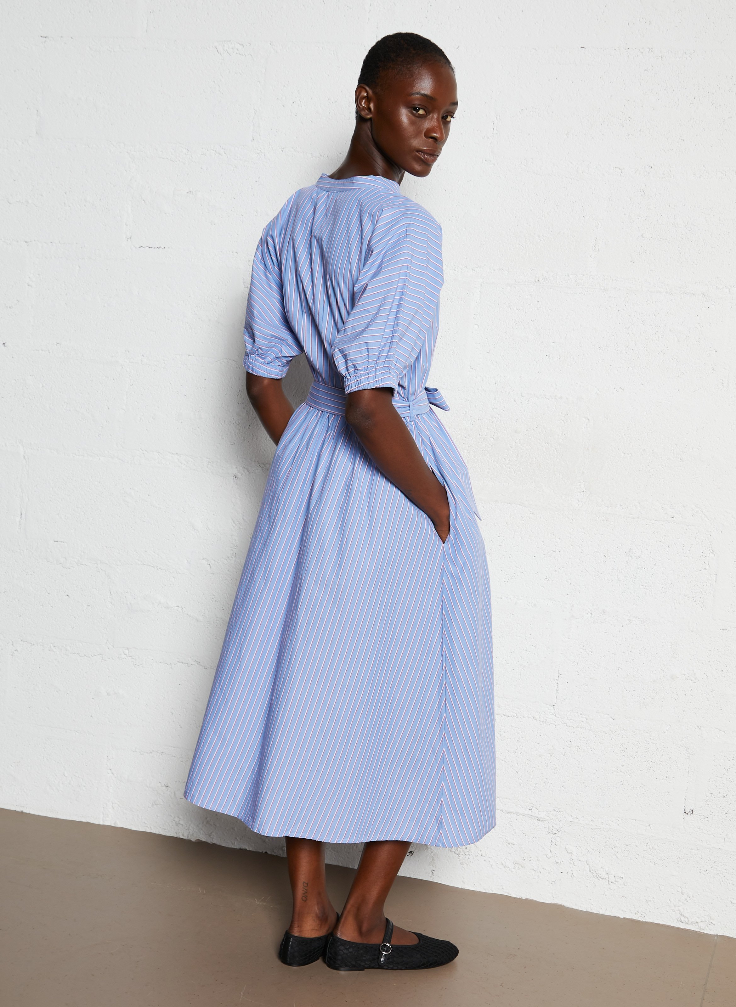 Robe cintrée en coton MAISON 123 Bleu