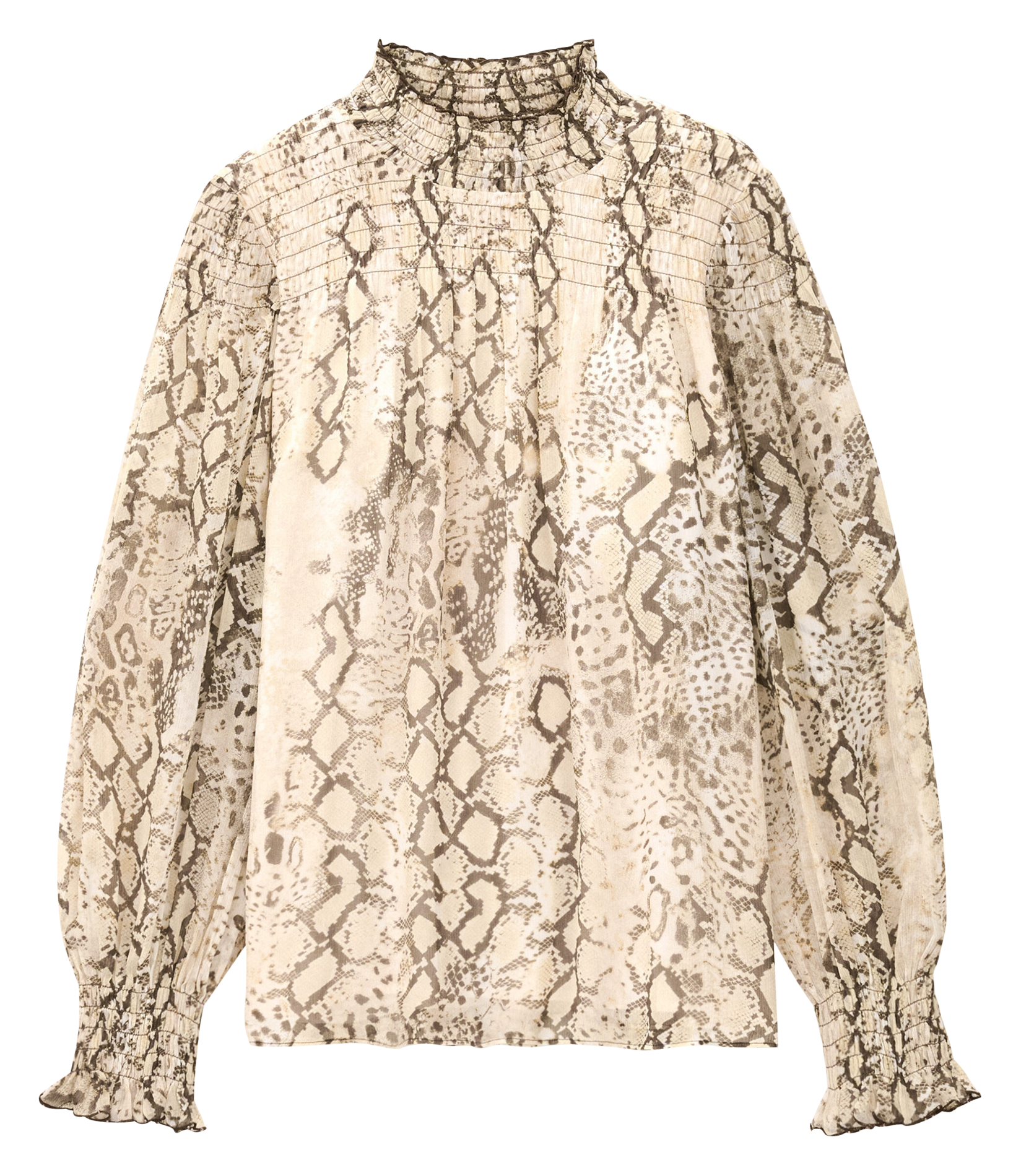 Top col montant imprimée  BA&SH Beige