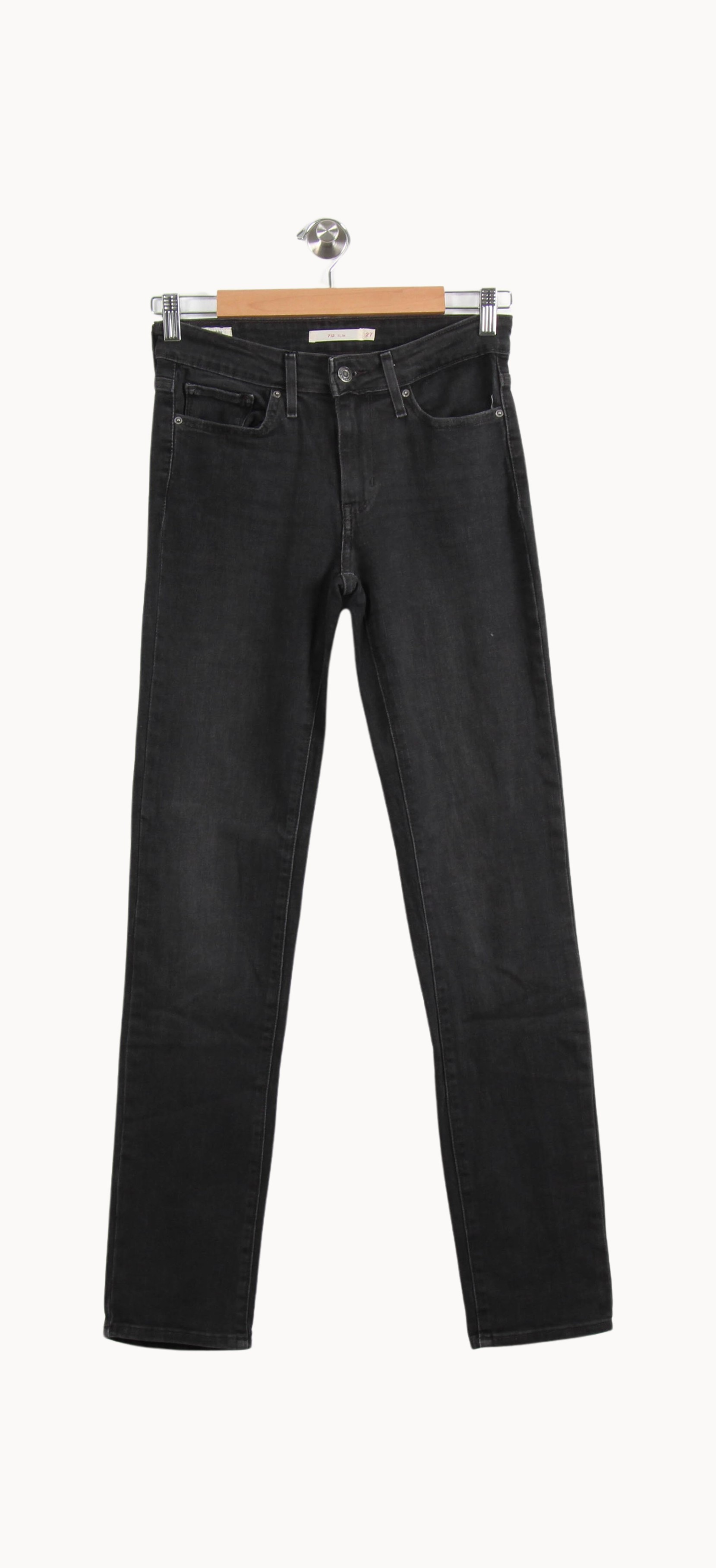 Cropped slim jeans with studs LEVI'S - Seconde main Black