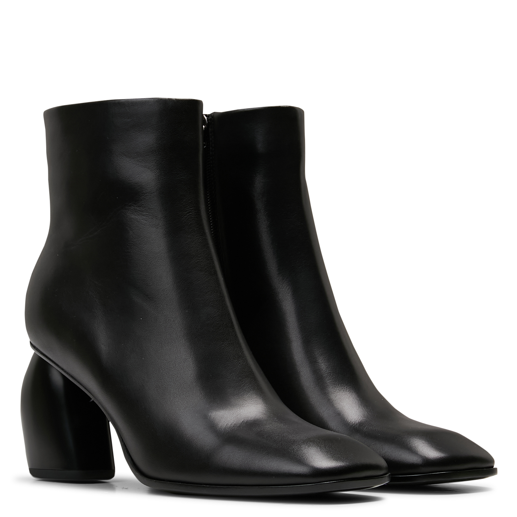 Bottines à talons trotteurs en cuir MI/MAI Noir