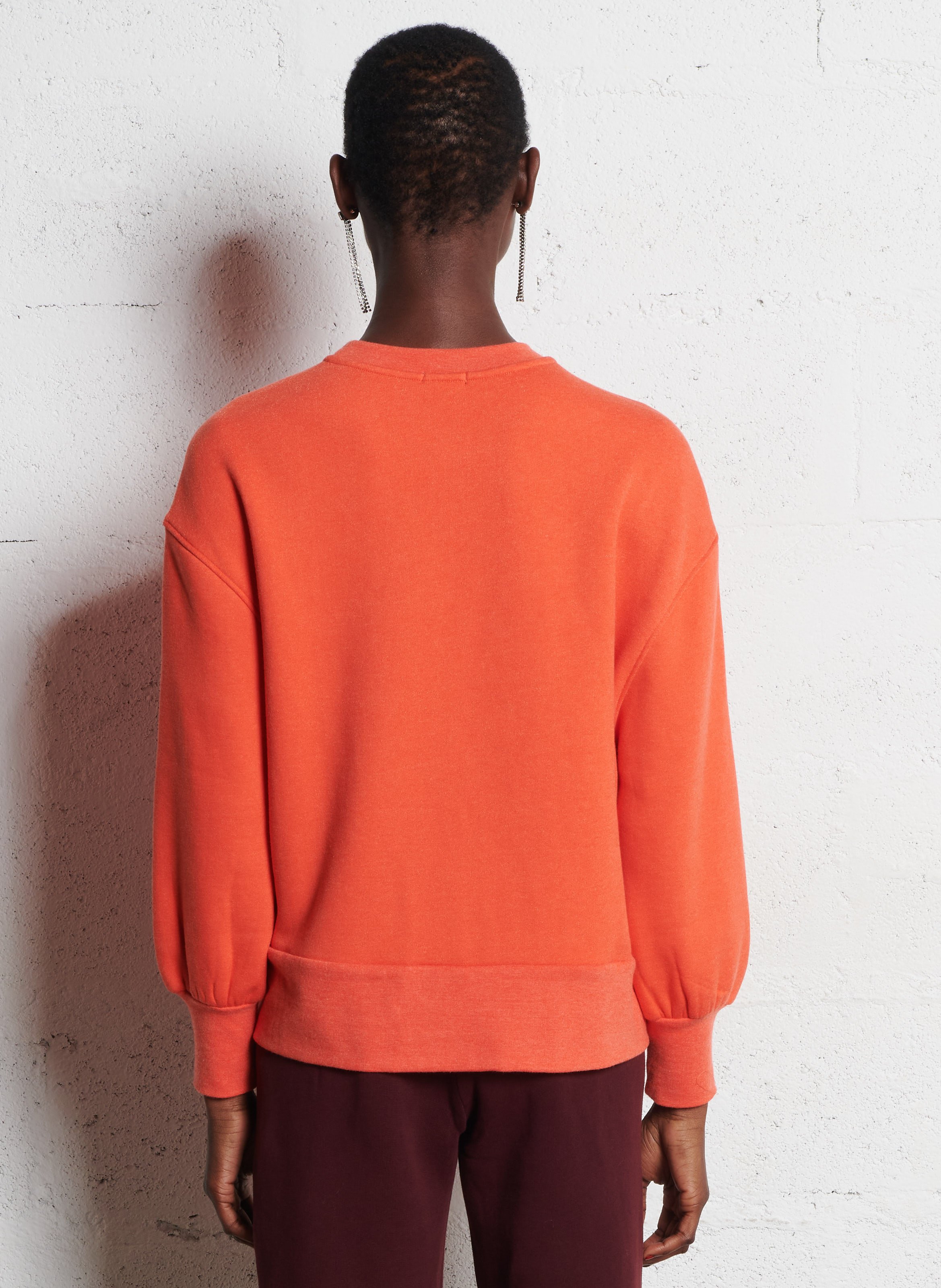 Sweat oversize col rond  BENSIMON Orange