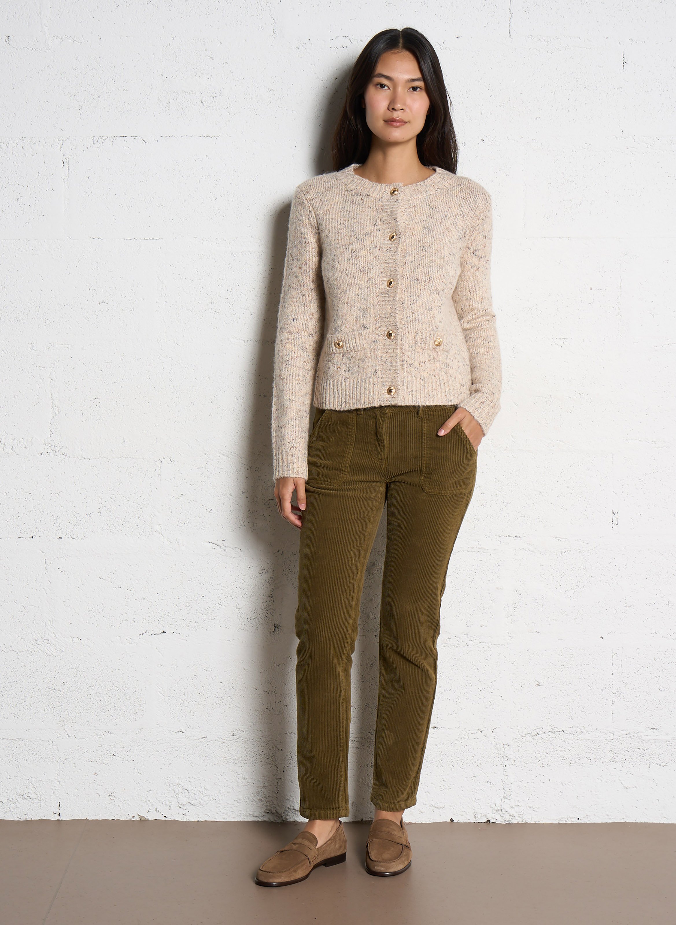 Round-neck cardigan MAISON 123 White