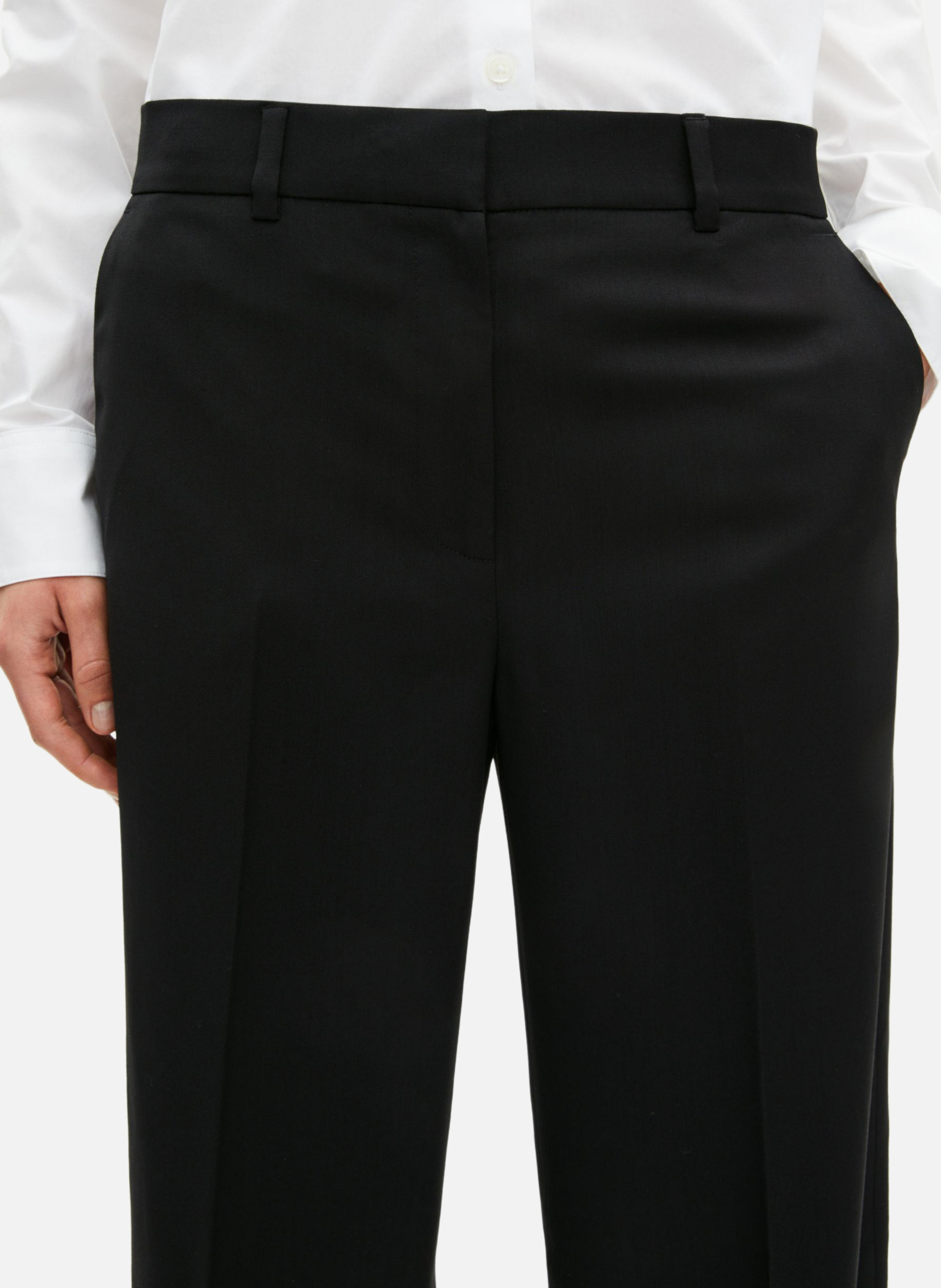 Pantalon large en laine THE KOOPLES Noir