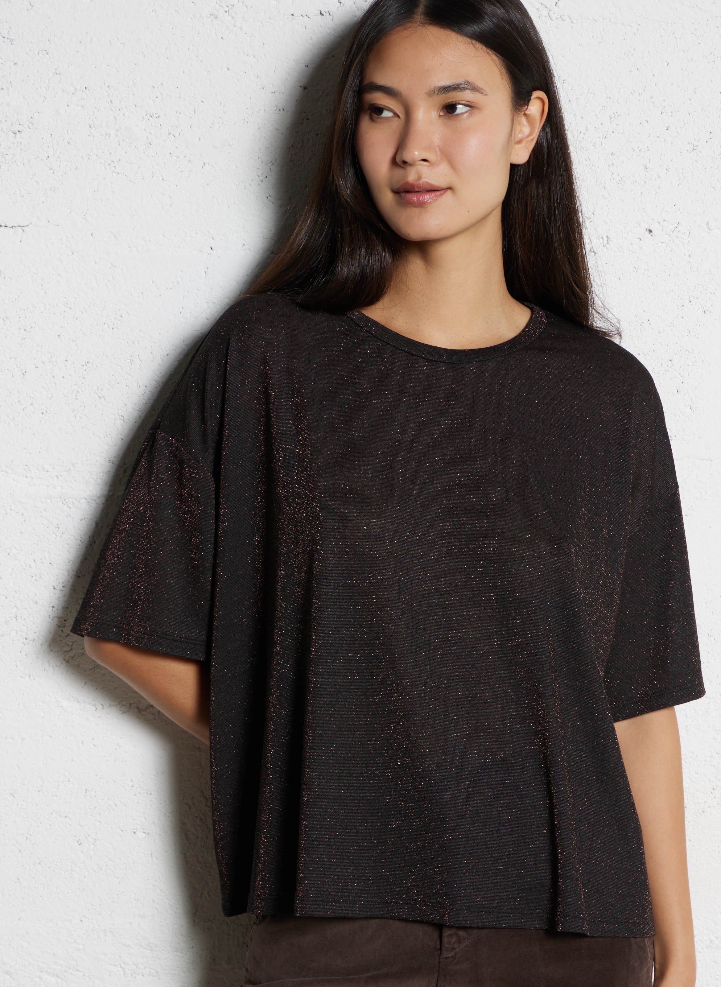 Tee-shirt fluide ample pailleté PLEASE