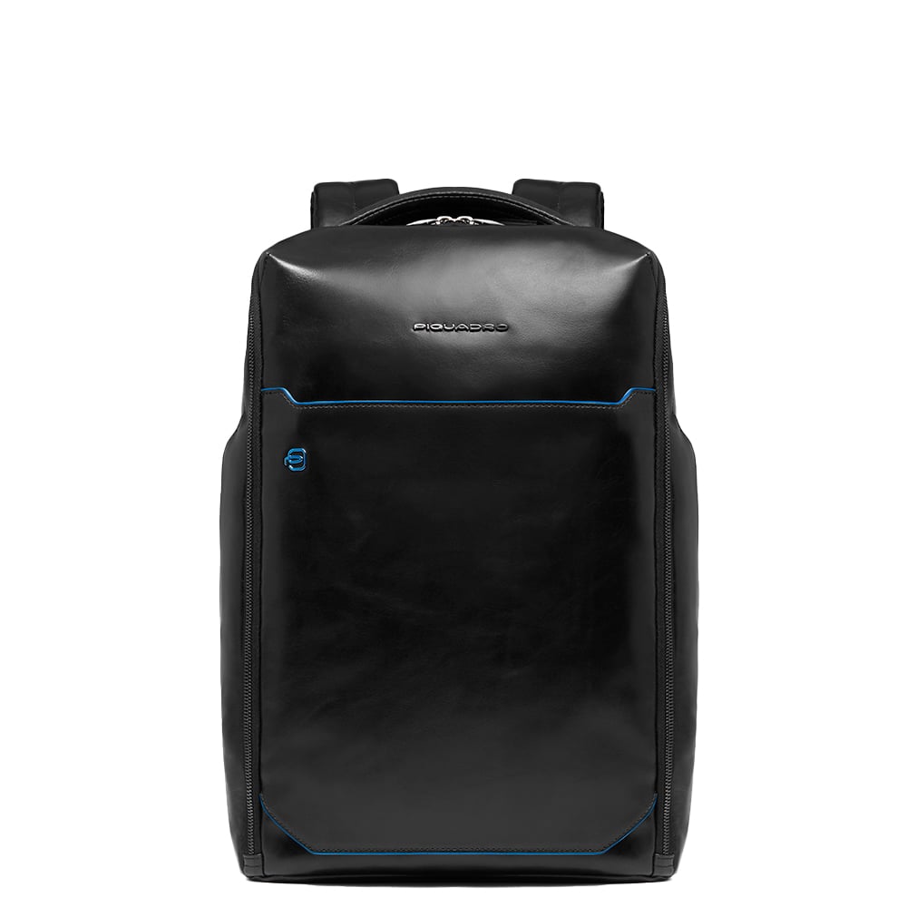Backpack for laptop and ipad® with shockproof protection and RFID protection, anti-theft cable PIQUADRO Black