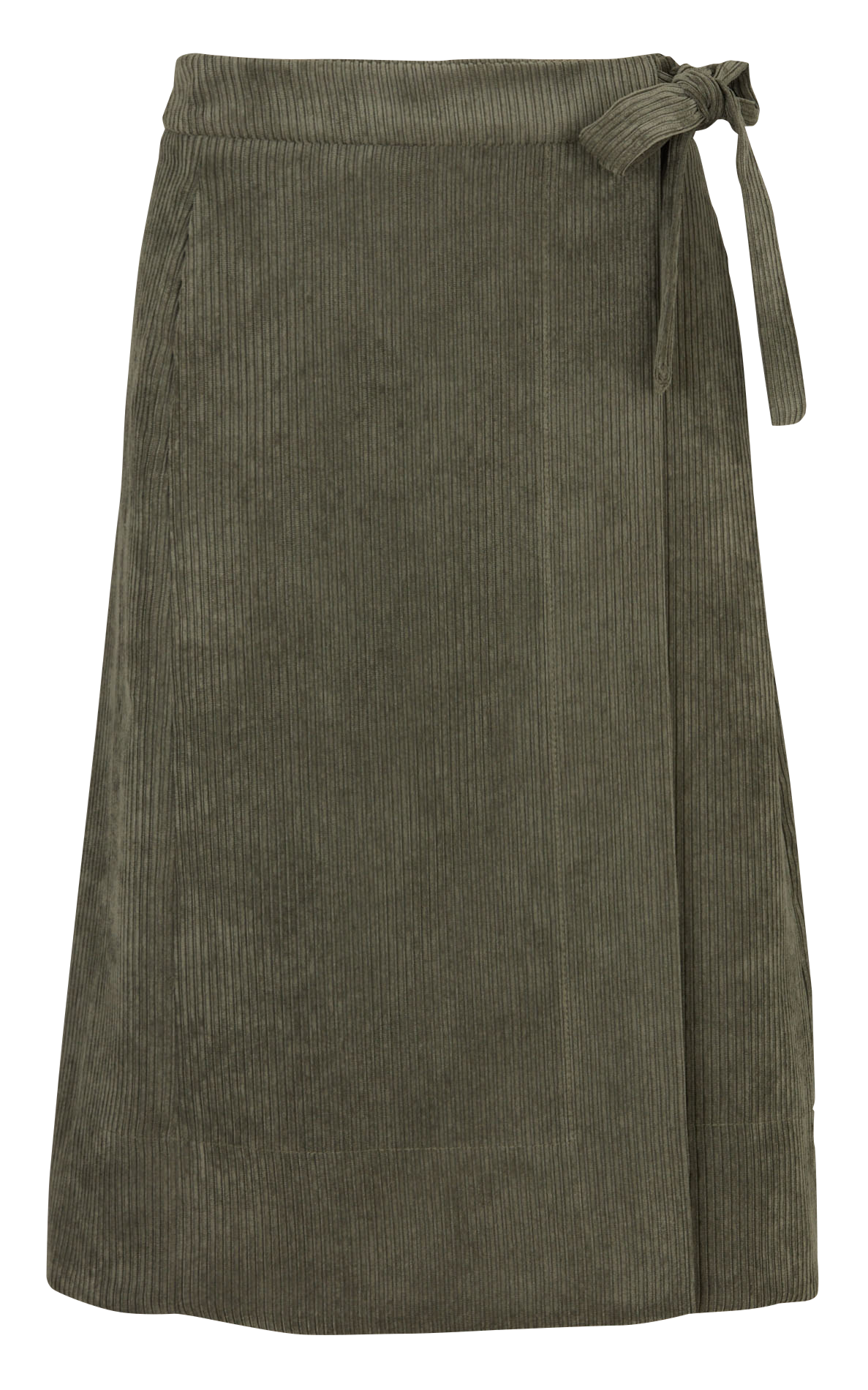 Velvet wrap midi skirt LA FEE MARABOUTEE Green