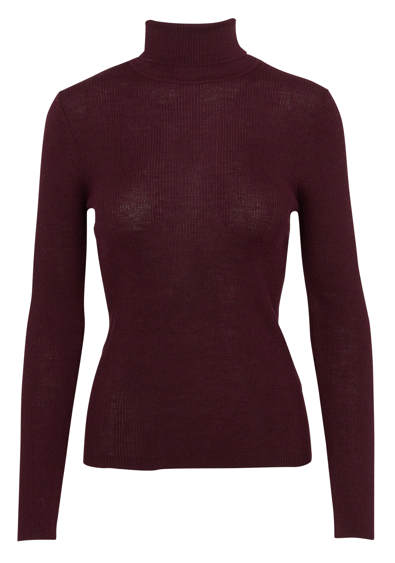 Pull cintré col roulé en laine mélangée KOOKAI Rouge