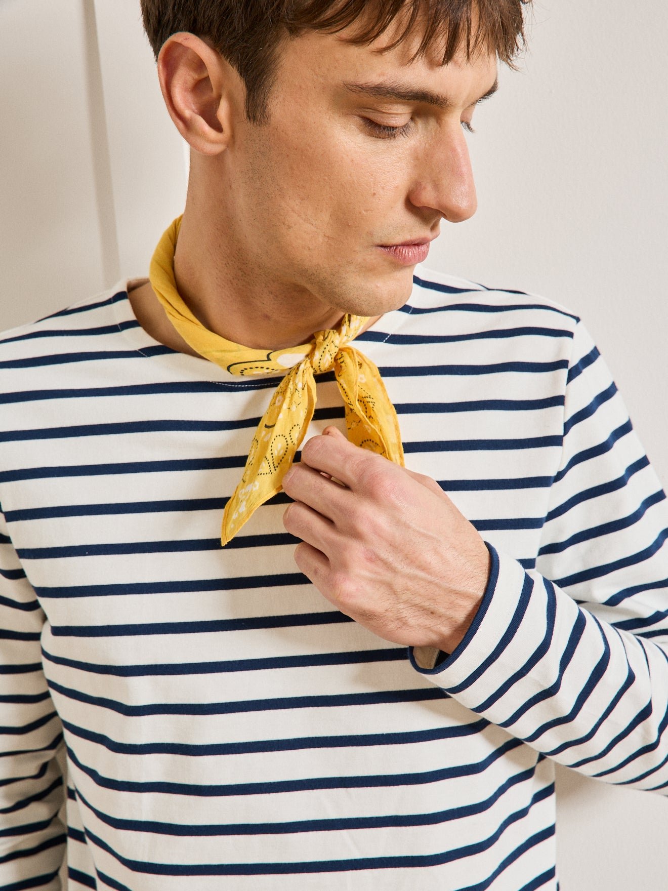 Organic cotton striped T-shirt CYRILLUS Blue