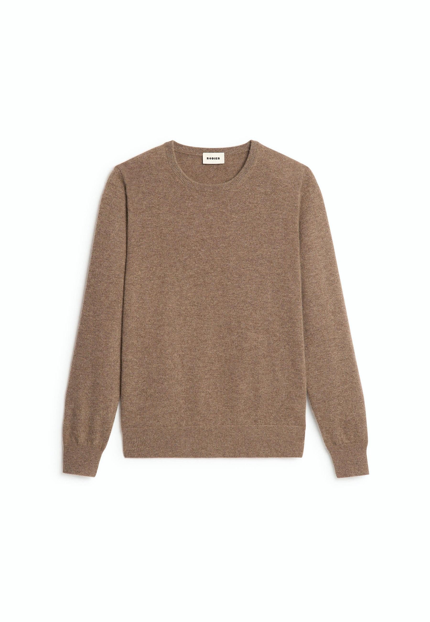 Pull col rond en cachemire RODIER Marron