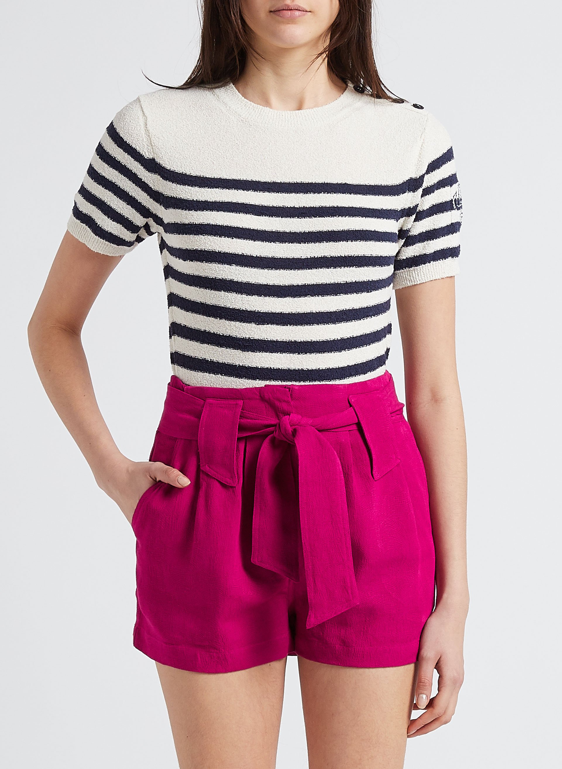 Gerade geschnittener Matrosenpullover mit Rundhalsausschnitt LA PETITE FRANCAISE Blau