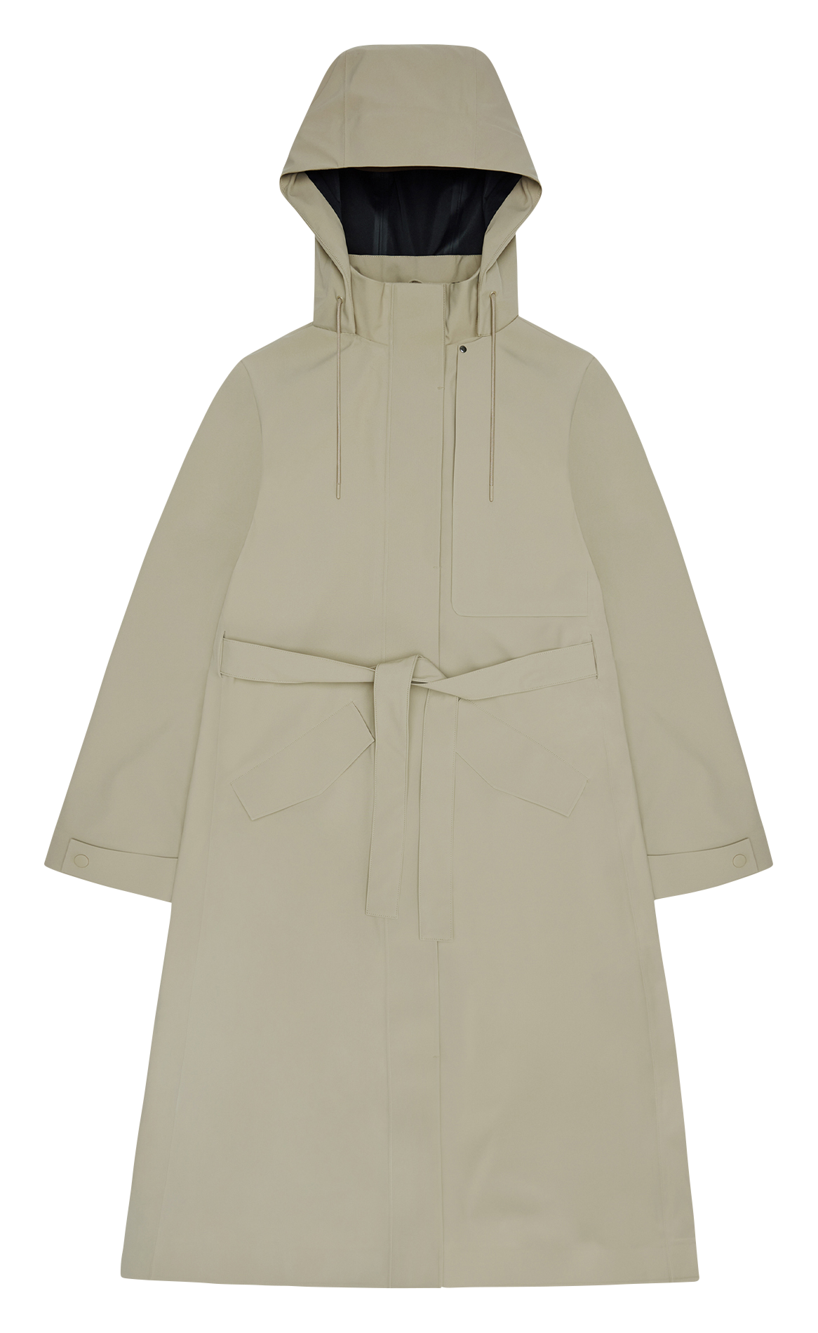 Trench met opstaande kraag RAINS Beige