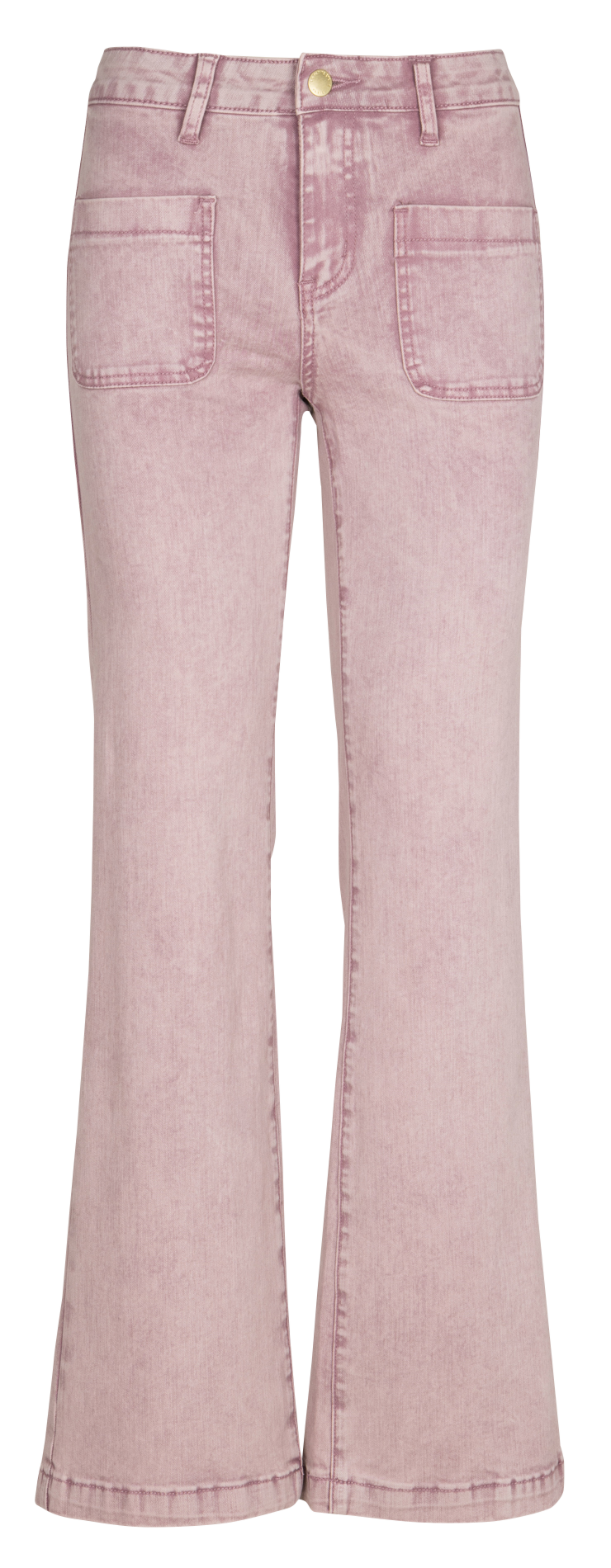 Jean flare en coton mélangé LA PETITE ETOILE Rose