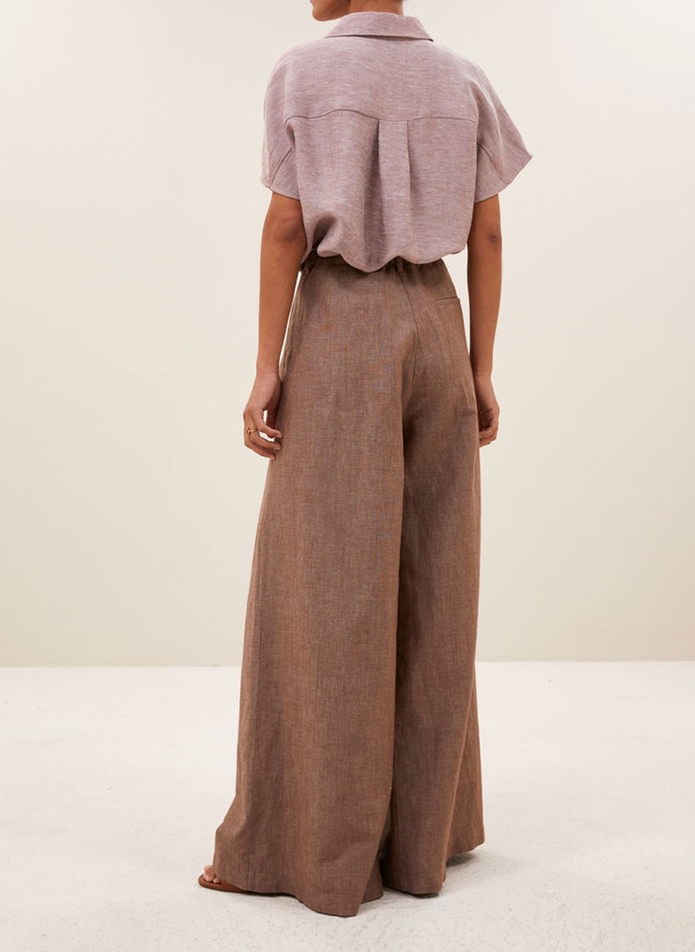 Chemise ample col classique en coton BY BAR Rose