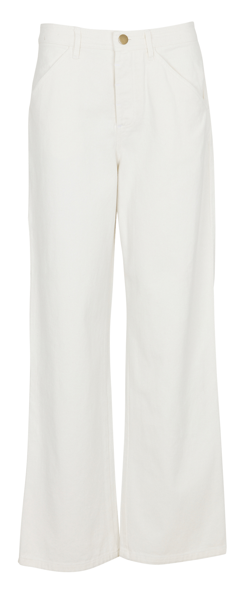 Gerade geschnittene High-Waist-Jeans aus Baumwolle LEON & HARPER Beige