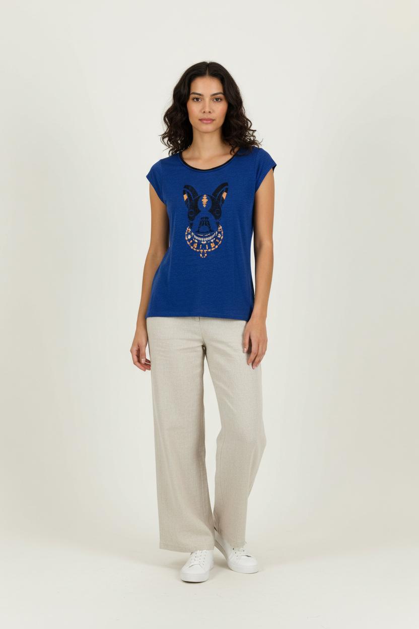 Tommy Badge T-shirt COMPTOIR DES COTONNIERS - Seconde main Blue